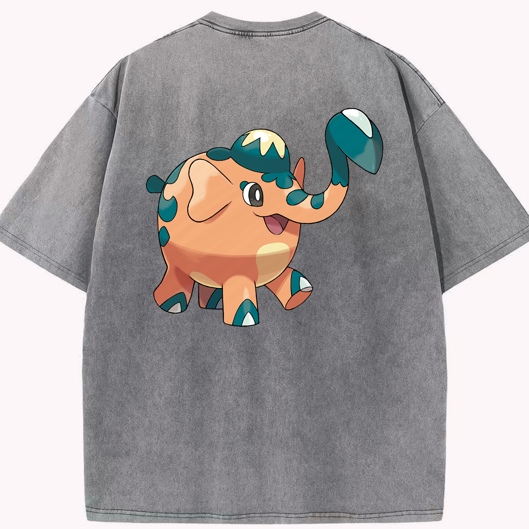 （画像用） ポケットモンスター Pokémon 綿100% ヴィンテージ風 半袖Tシャツ（背面プリント）