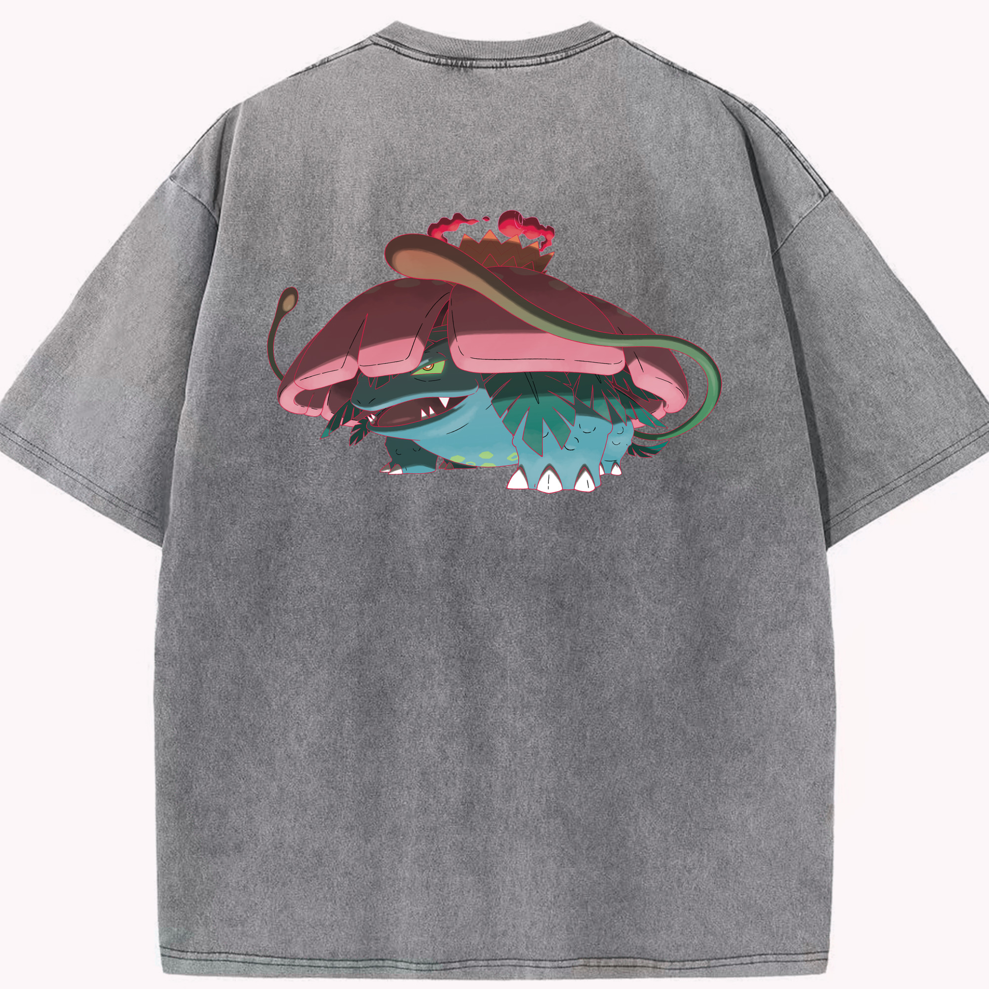 （画像用） ポケットモンスター Pokémon 綿100% ヴィンテージ風 半袖Tシャツ（背面プリント）