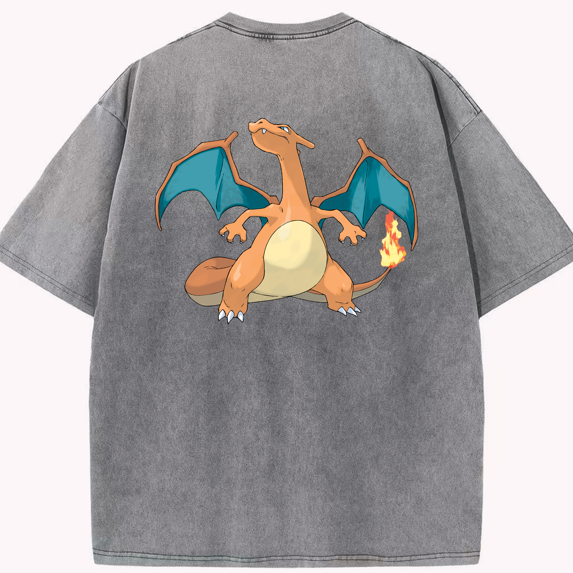 （画像用） ポケットモンスター Pokémon 綿100% ヴィンテージ風 半袖Tシャツ（背面プリント）