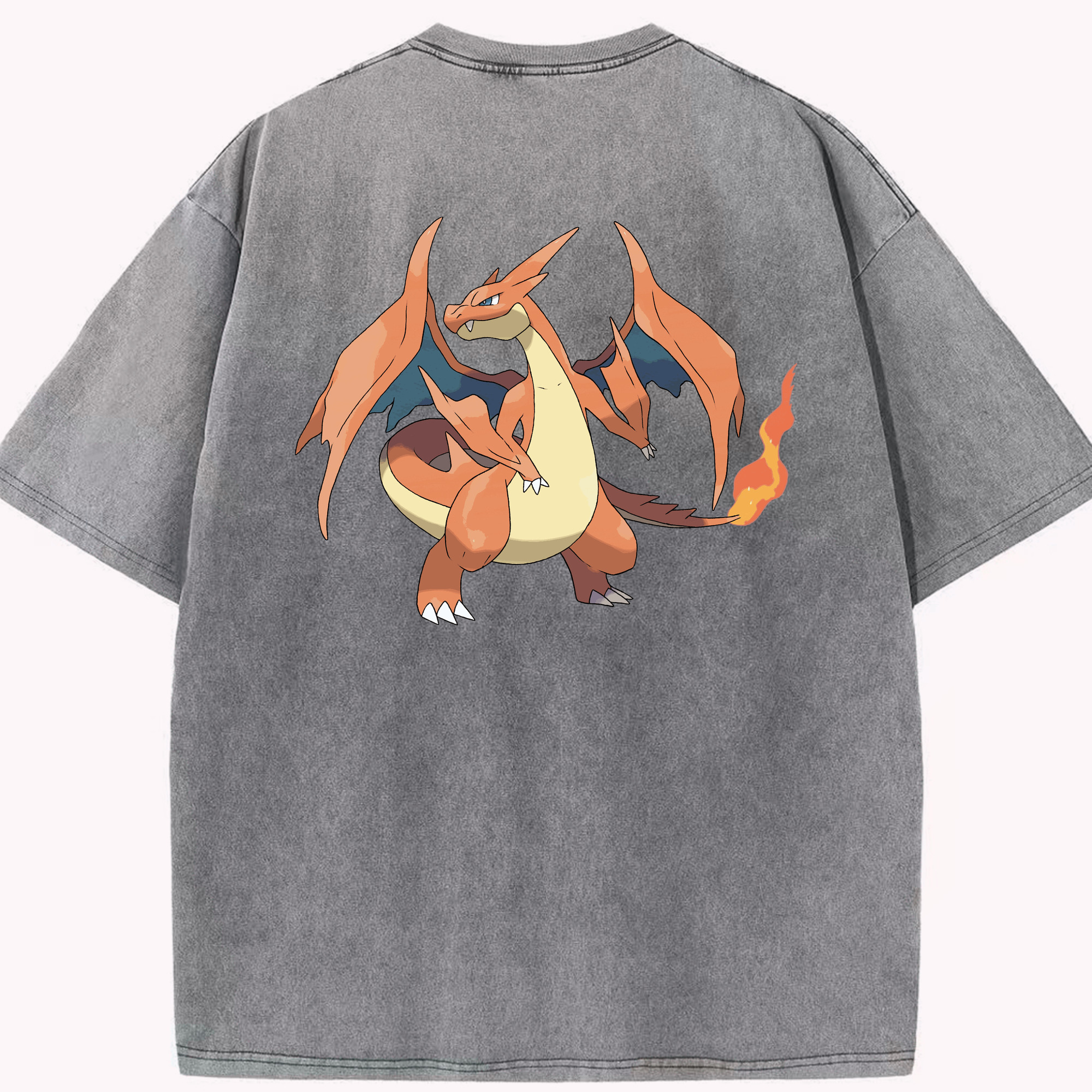 （画像用） ポケットモンスター Pokémon 綿100% ヴィンテージ風 半袖Tシャツ（背面プリント）
