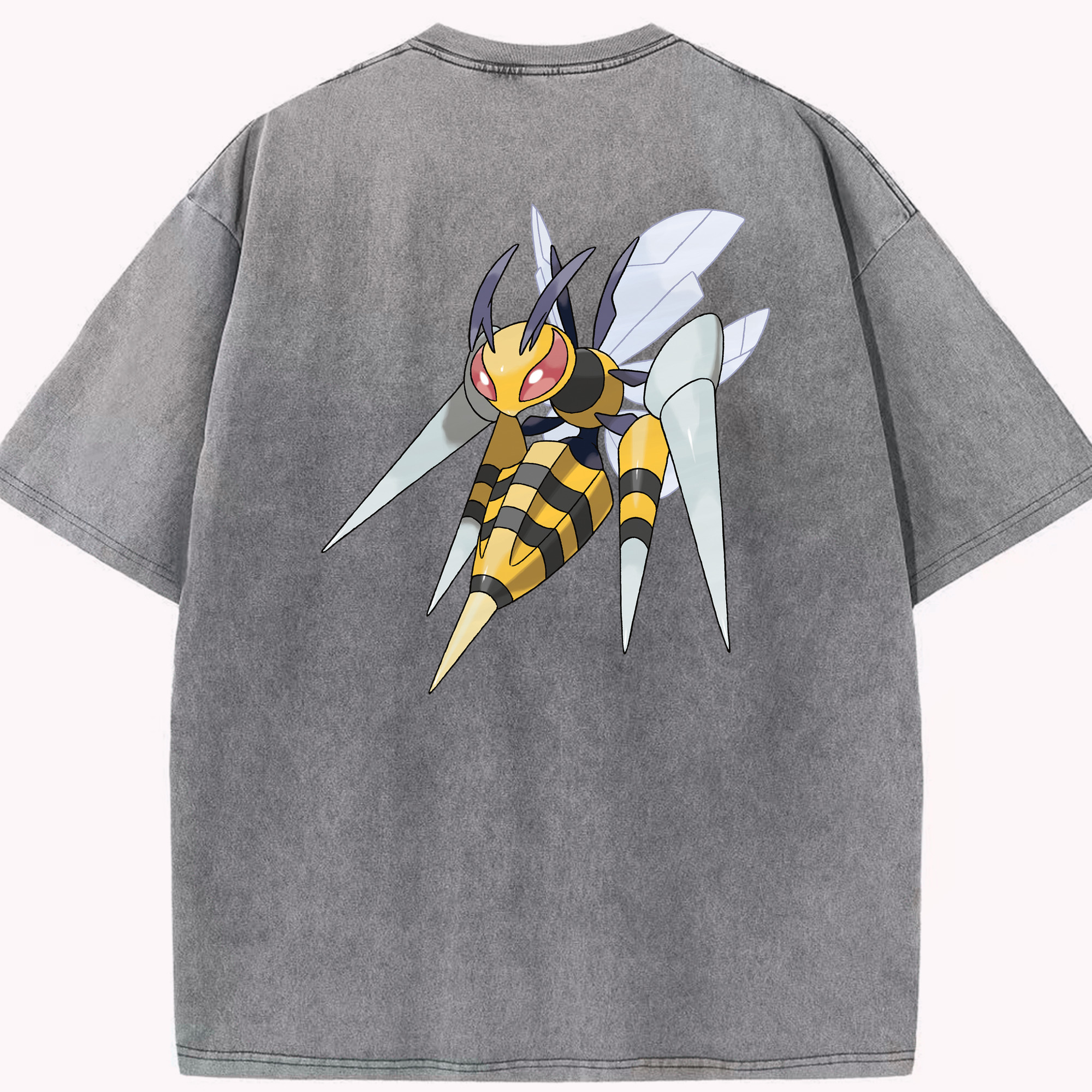 （画像用） ポケットモンスター Pokémon 綿100% ヴィンテージ風 半袖Tシャツ（背面プリント）
