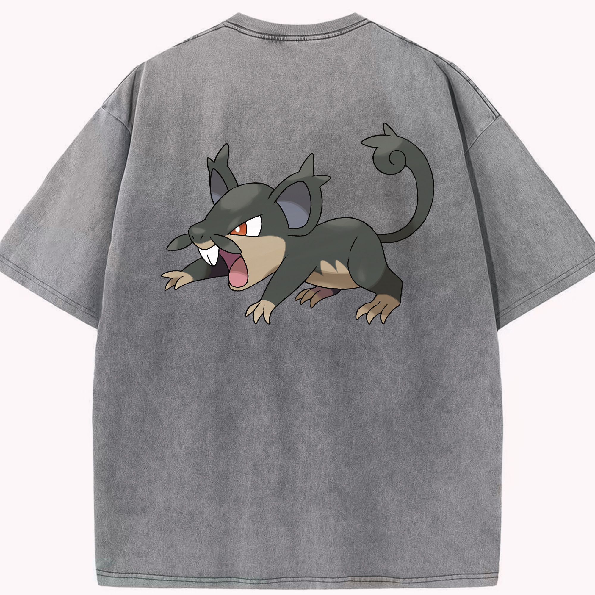 （画像用） ポケットモンスター Pokémon 綿100% ヴィンテージ風 半袖Tシャツ（背面プリント）