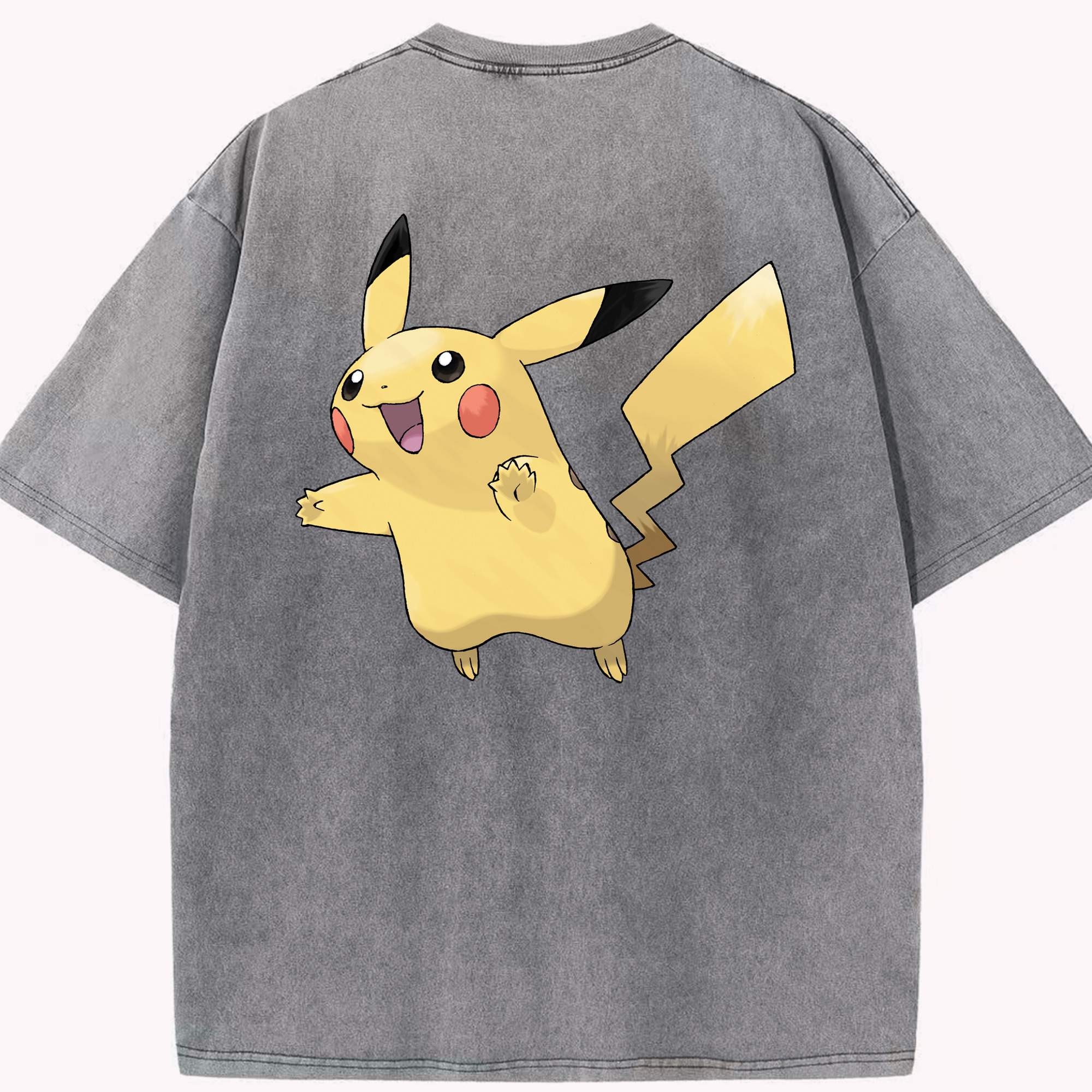 （画像用） ポケットモンスター Pokémon 綿100% ヴィンテージ風 半袖Tシャツ（背面プリント）