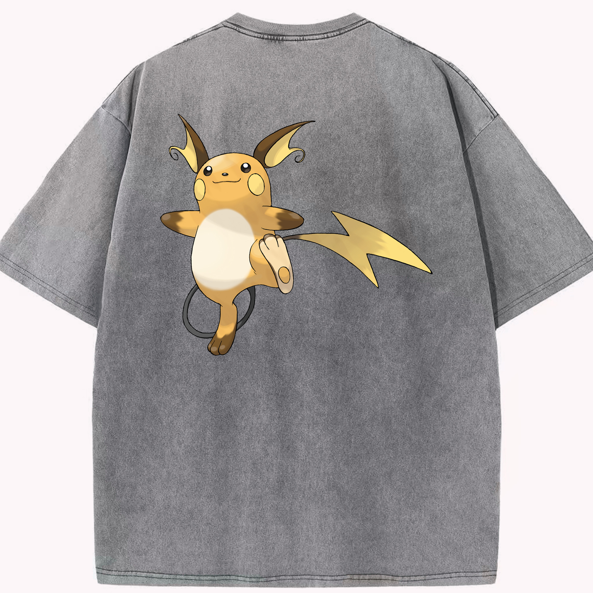 （画像用） ポケットモンスター Pokémon 綿100% ヴィンテージ風 半袖Tシャツ（背面プリント）
