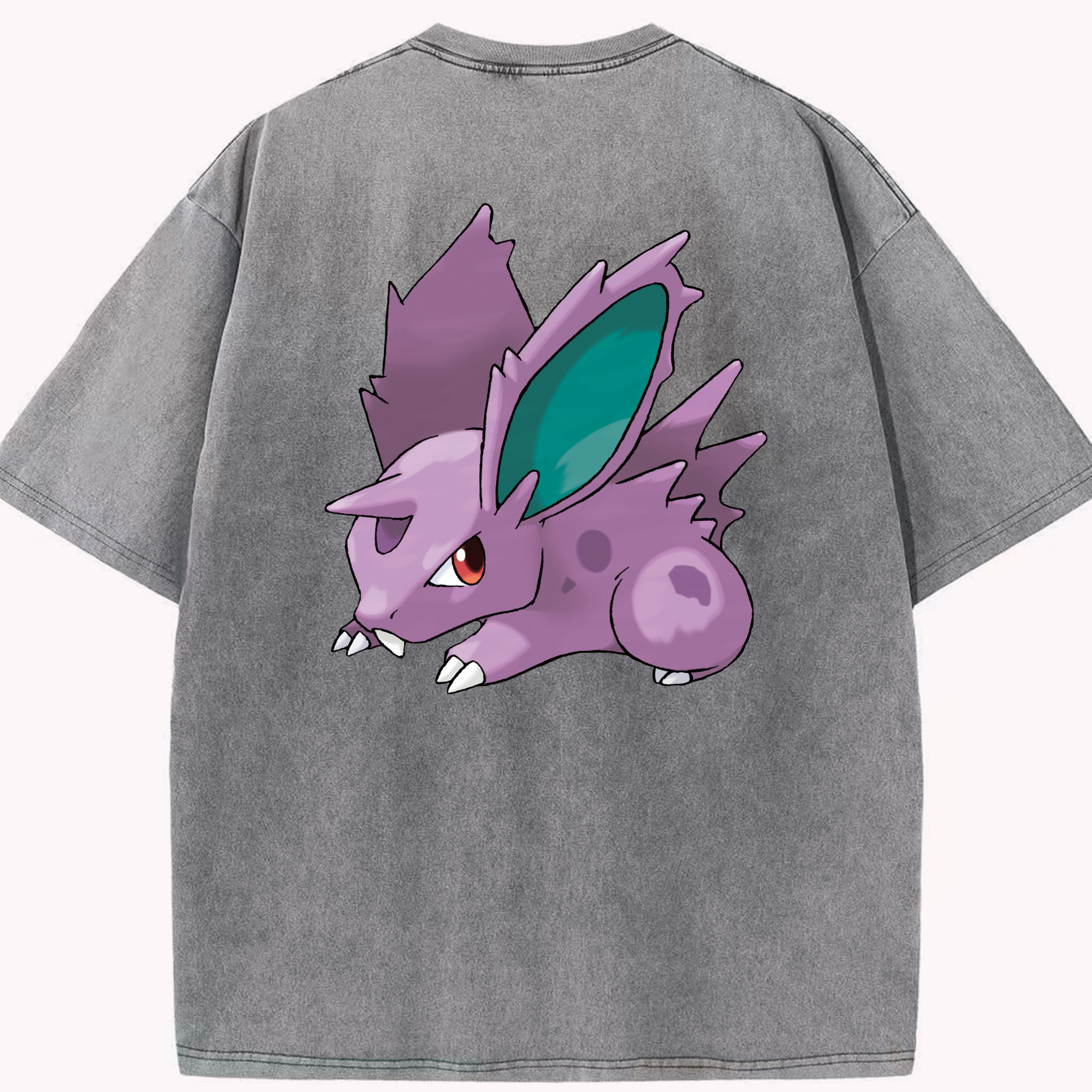 （画像用） ポケットモンスター Pokémon 綿100% ヴィンテージ風 半袖Tシャツ（背面プリント）