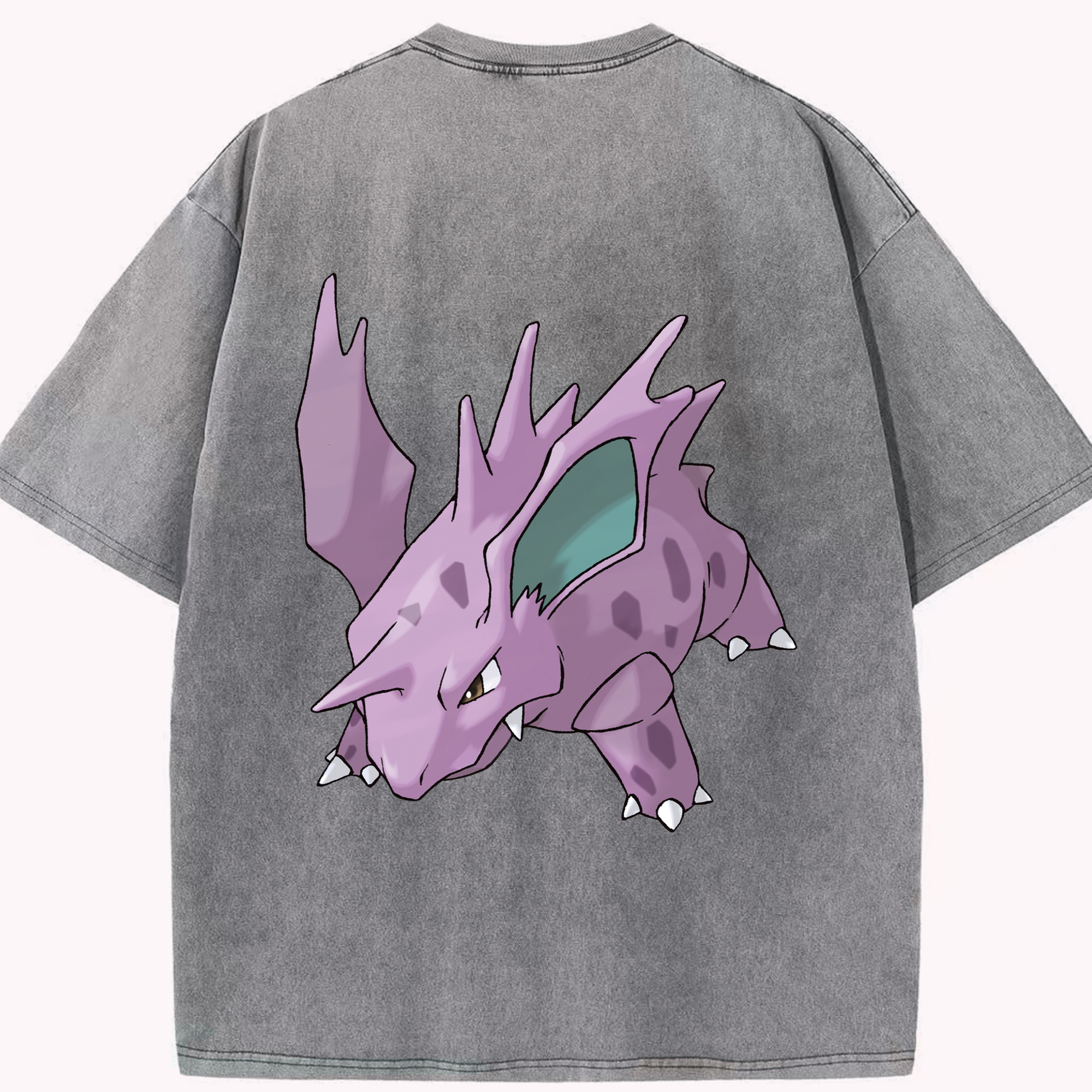 （画像用） ポケットモンスター Pokémon 綿100% ヴィンテージ風 半袖Tシャツ（背面プリント）