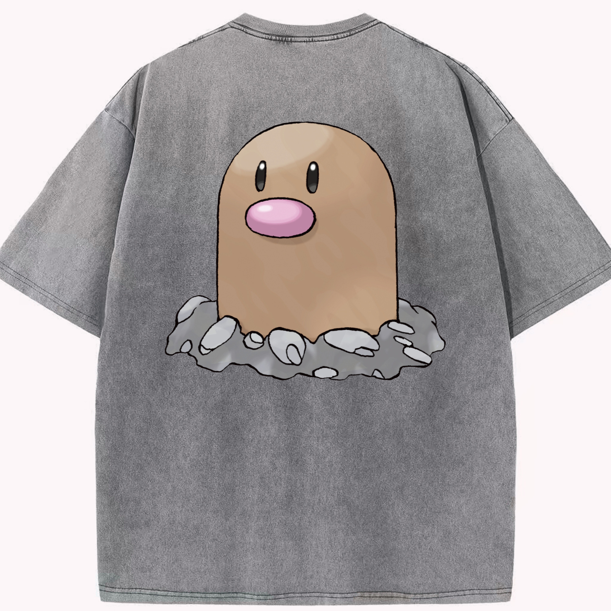 （画像用） ポケットモンスター Pokémon 綿100% ヴィンテージ風 半袖Tシャツ（背面プリント）