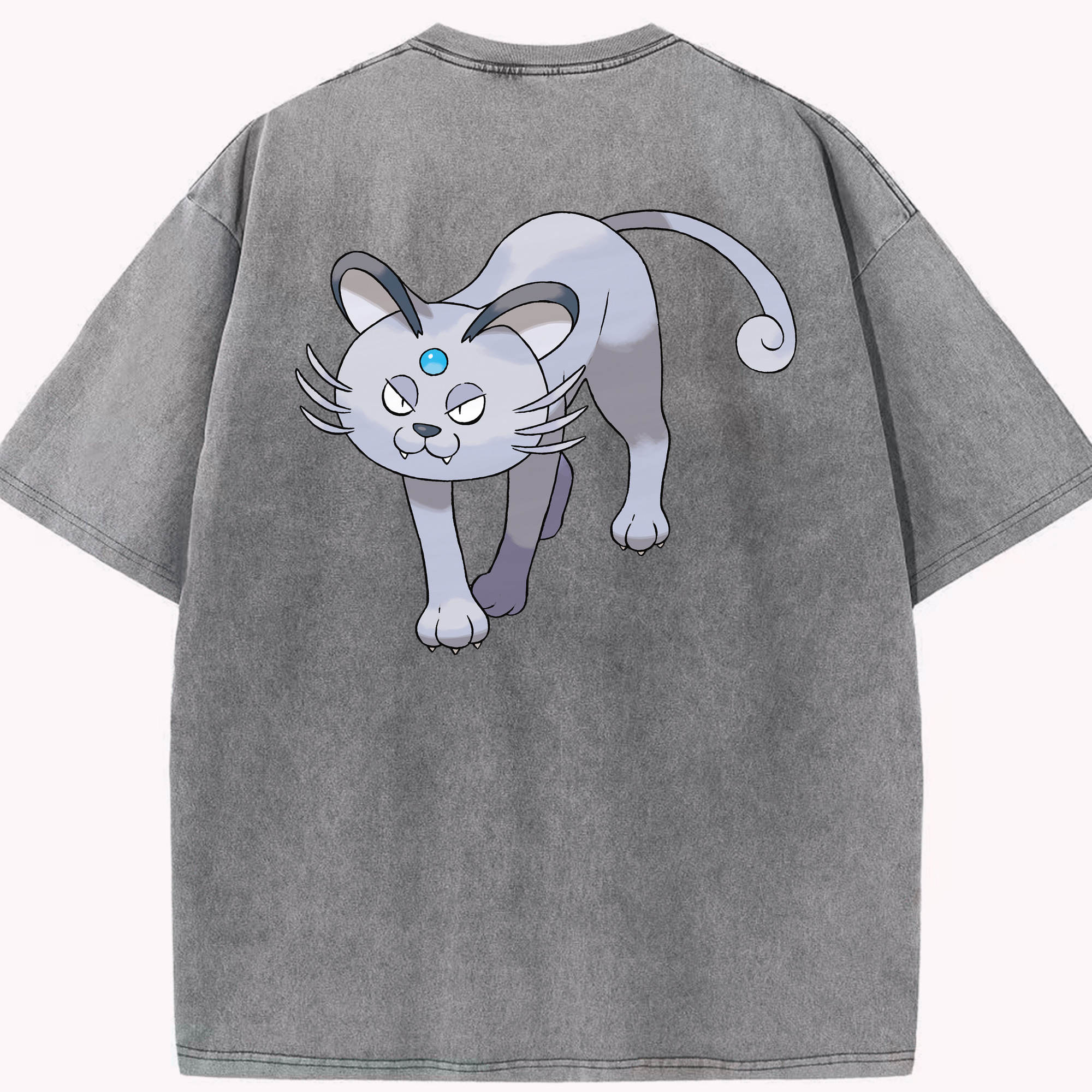 （画像用） ポケットモンスター Pokémon 綿100% ヴィンテージ風 半袖Tシャツ（背面プリント）