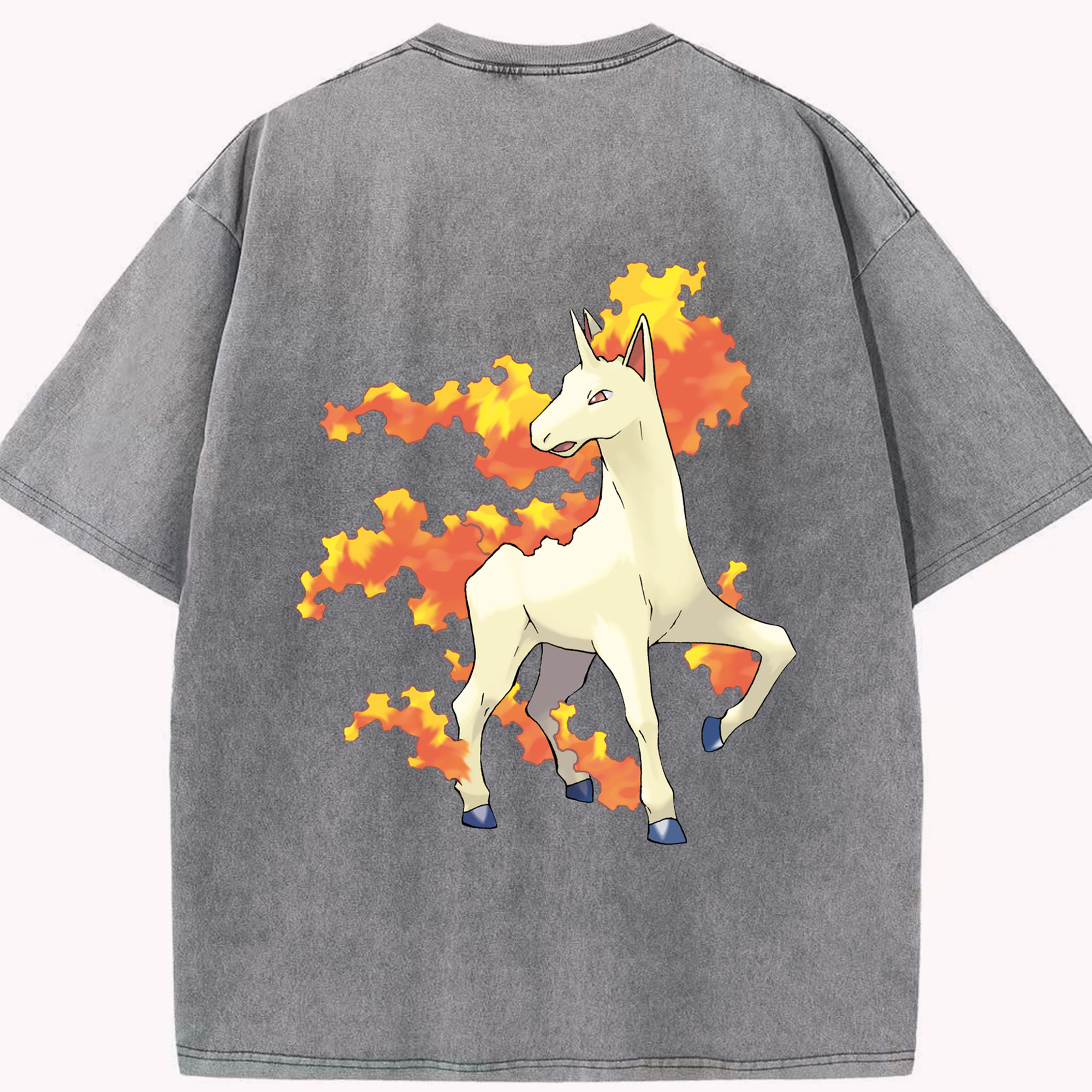 （画像用） ポケットモンスター Pokémon 綿100% ヴィンテージ風 半袖Tシャツ（背面プリント）