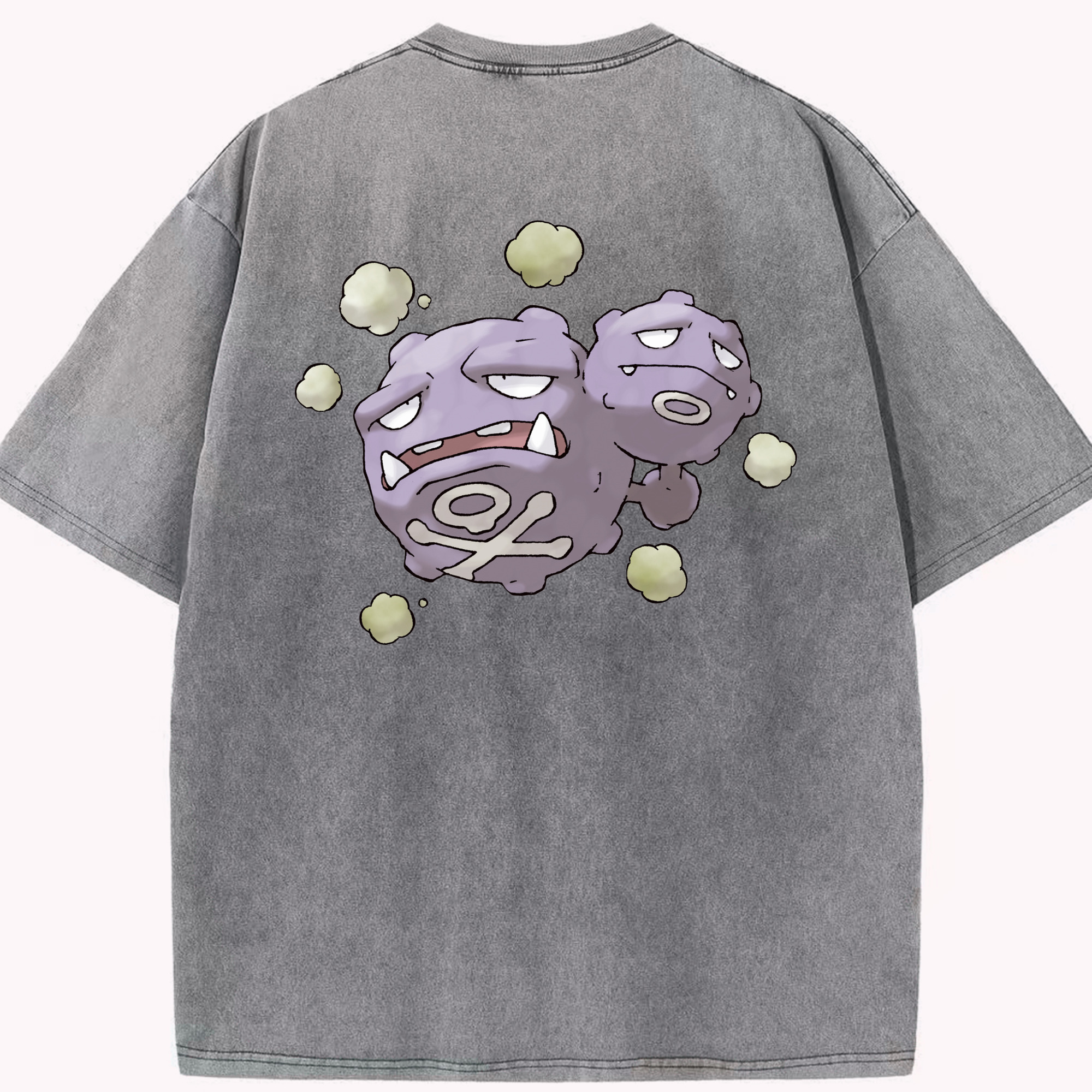 （画像用） ポケットモンスター Pokémon 綿100% ヴィンテージ風 半袖Tシャツ（背面プリント）
