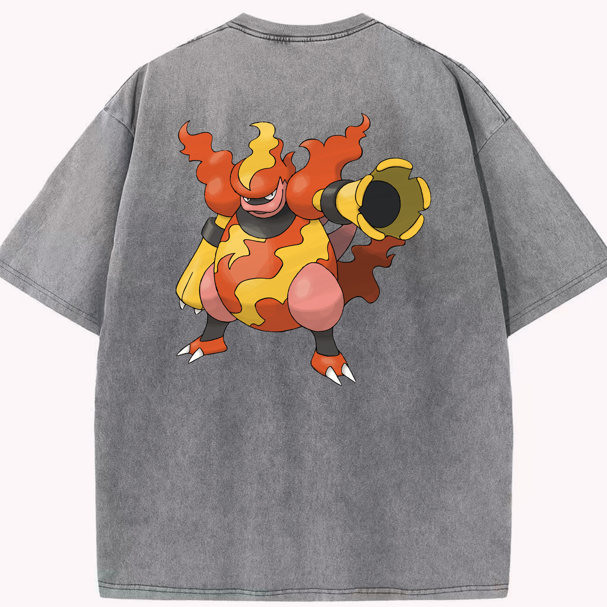 （画像用） ポケットモンスター Pokémon 綿100% ヴィンテージ風 半袖Tシャツ（背面プリント）