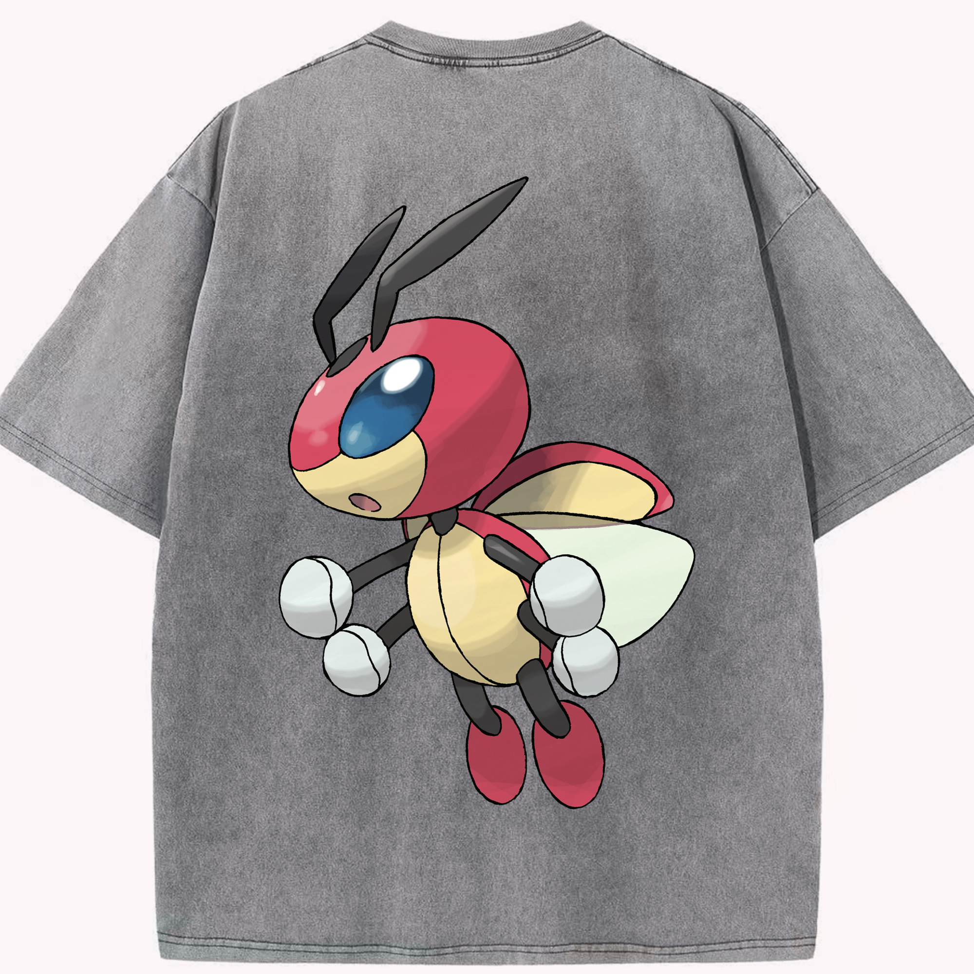 （画像用） ポケットモンスター Pokémon 綿100% ヴィンテージ風 半袖Tシャツ（背面プリント）