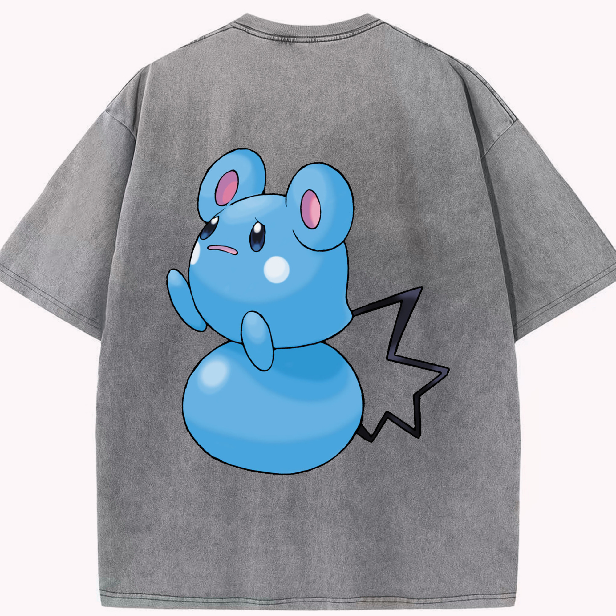 （画像用） ポケットモンスター Pokémon 綿100% ヴィンテージ風 半袖Tシャツ（背面プリント）