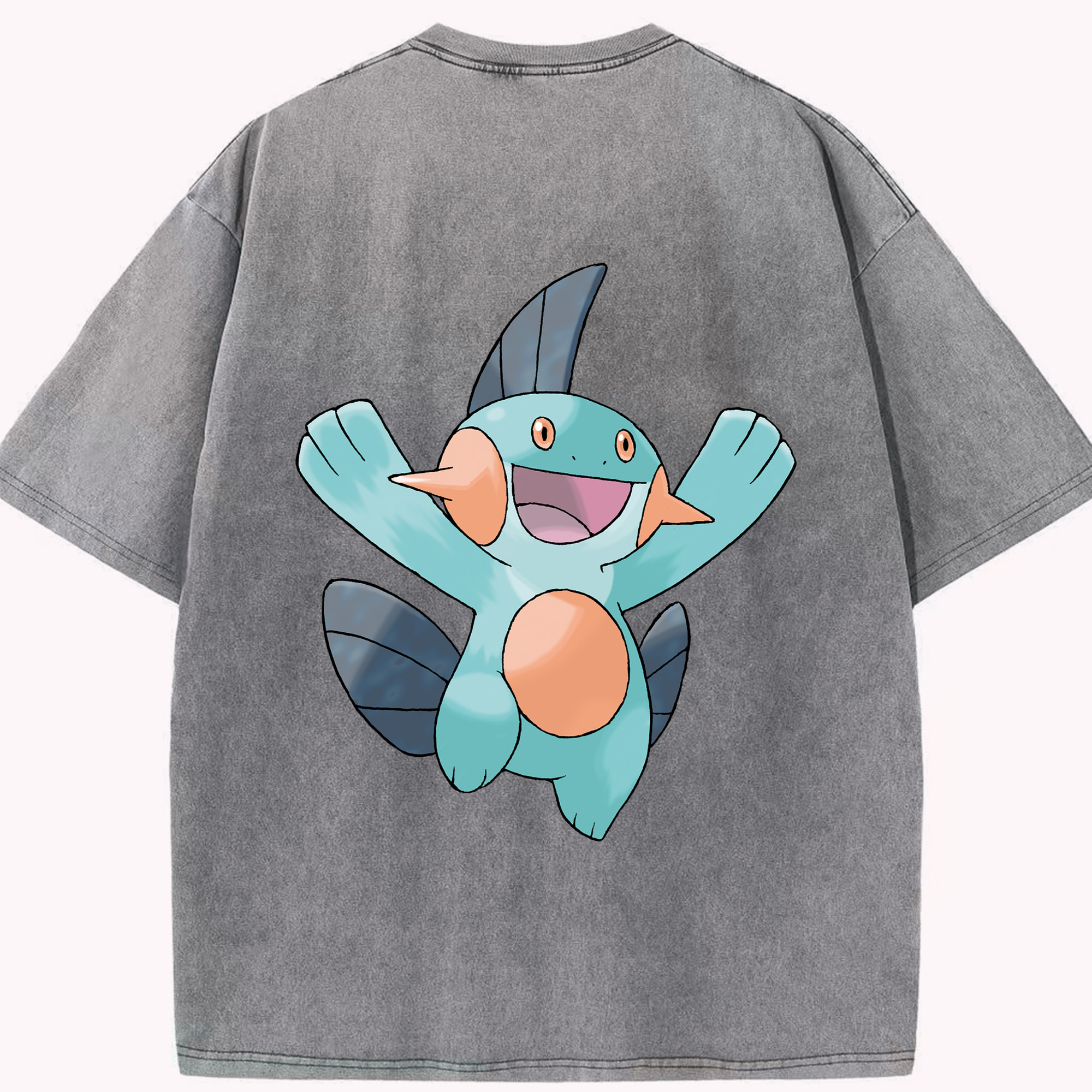 （画像用） ポケットモンスター Pokémon 綿100% ヴィンテージ風 半袖Tシャツ（背面プリント）