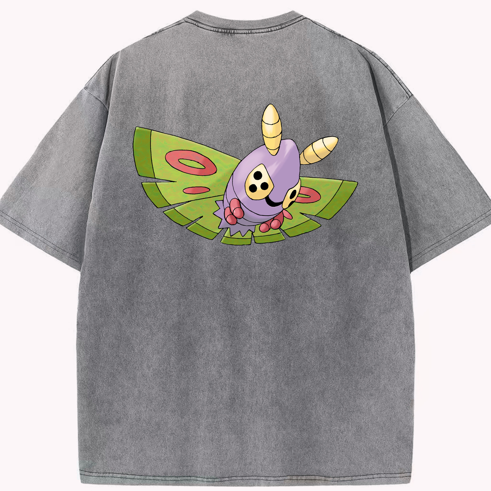 （画像用） ポケットモンスター Pokémon 綿100% ヴィンテージ風 半袖Tシャツ（背面プリント）