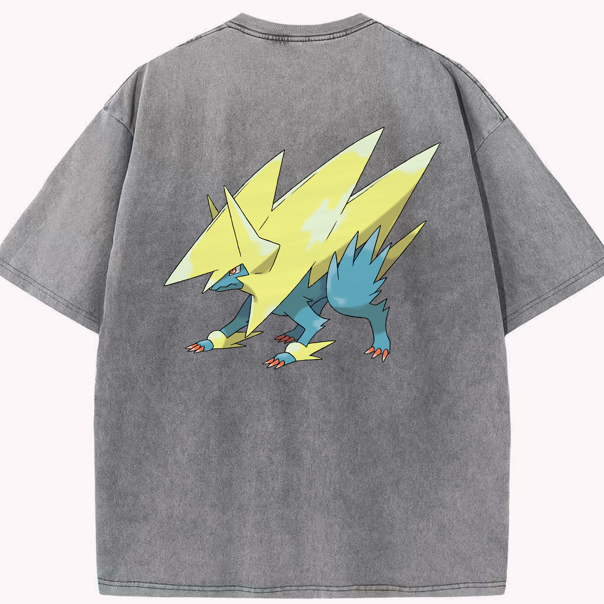 （画像用） ポケットモンスター Pokémon 綿100% ヴィンテージ風 半袖Tシャツ（背面プリント）