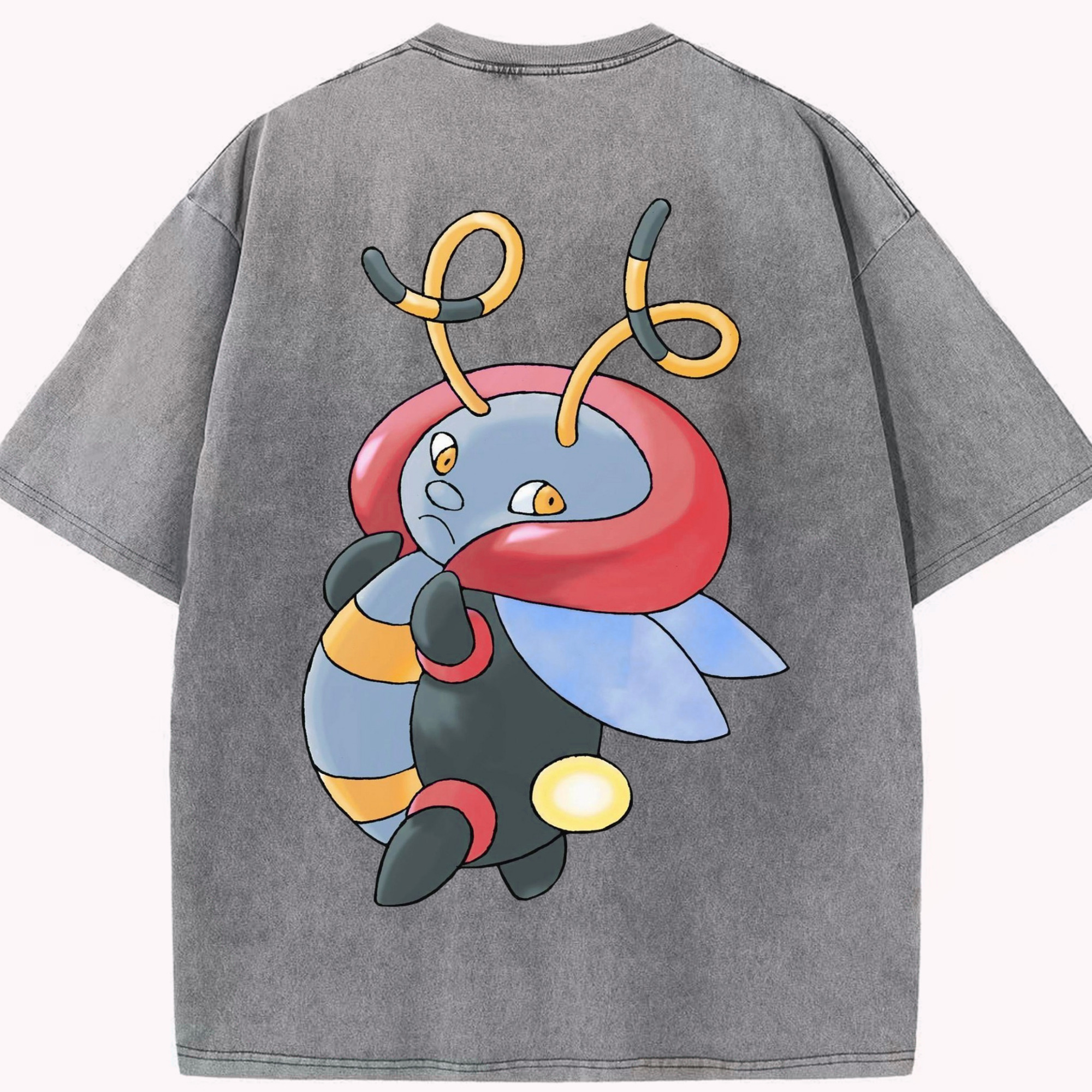 （画像用） ポケットモンスター Pokémon 綿100% ヴィンテージ風 半袖Tシャツ（背面プリント）