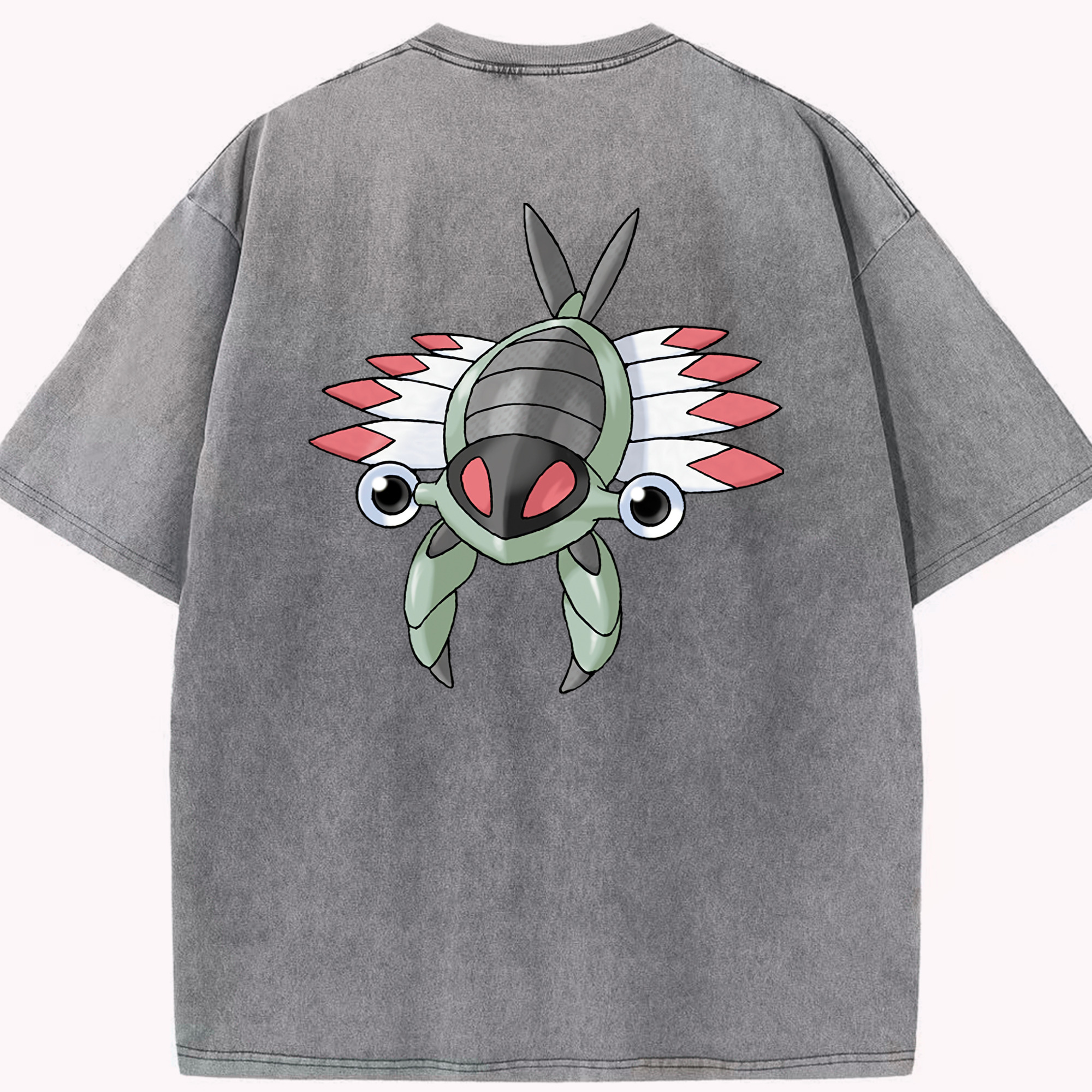 （画像用） ポケットモンスター Pokémon 綿100% ヴィンテージ風 半袖Tシャツ（背面プリント）