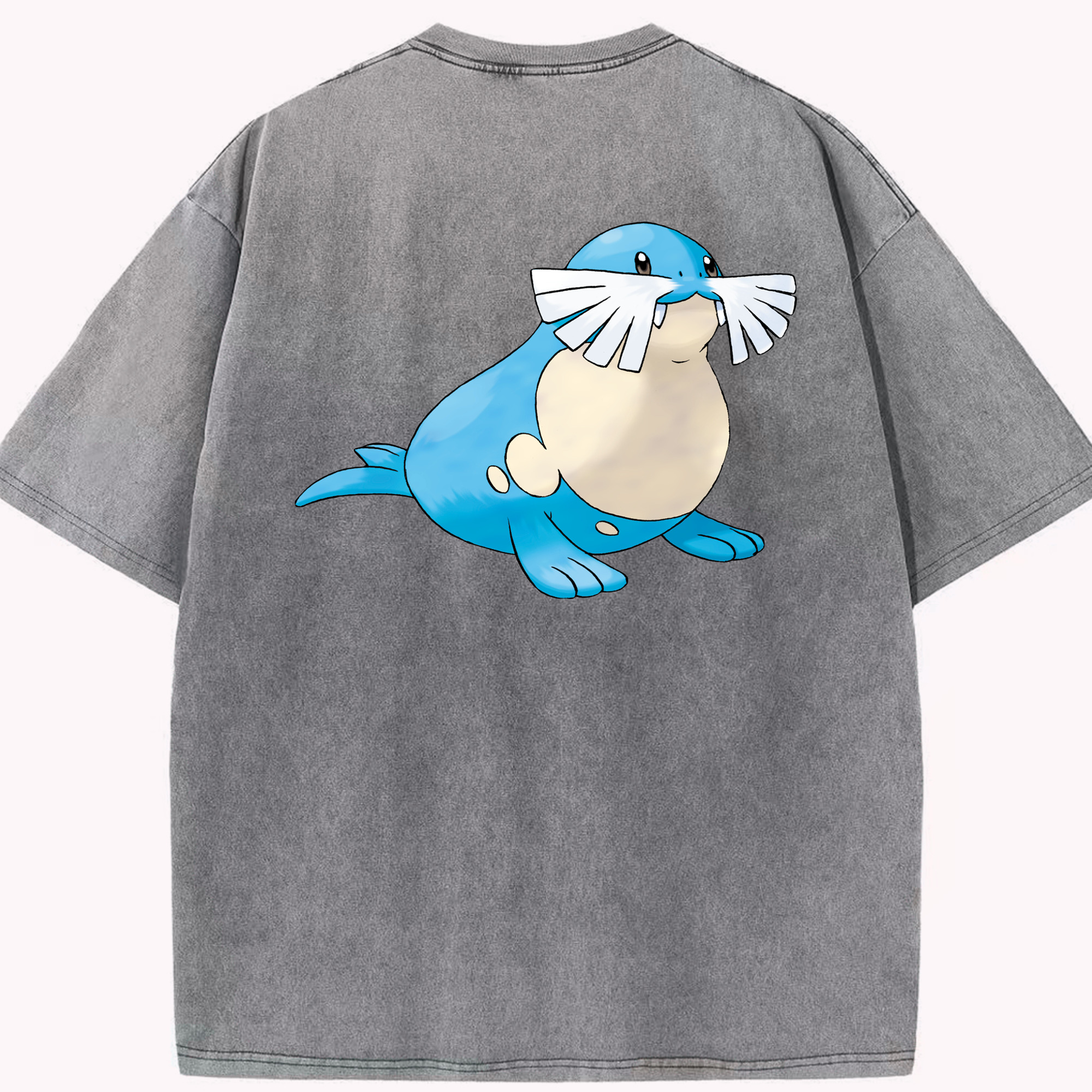 （画像用） ポケットモンスター Pokémon 綿100% ヴィンテージ風 半袖Tシャツ（背面プリント）