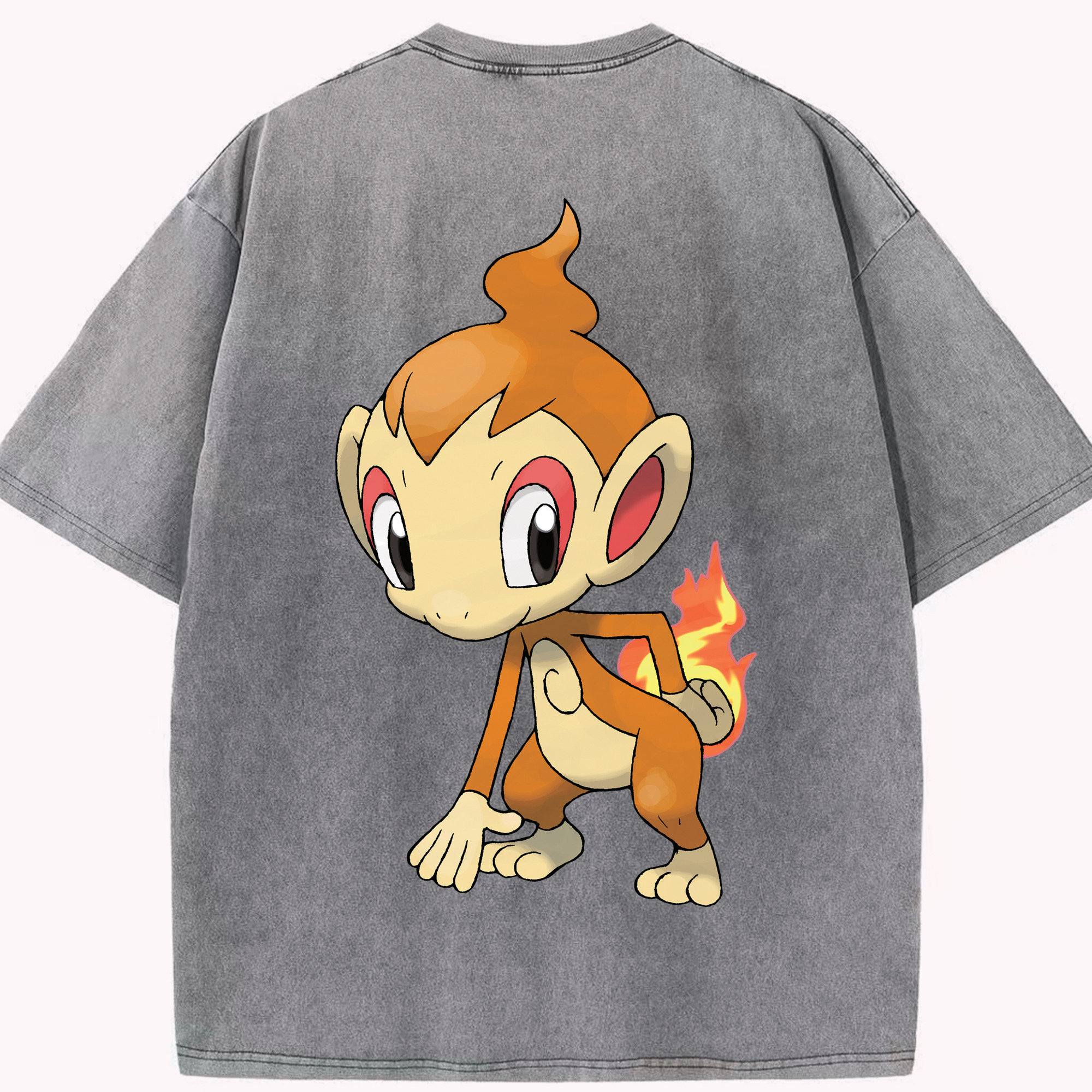 （画像用） ポケットモンスター Pokémon 綿100% ヴィンテージ風 半袖Tシャツ（背面プリント）