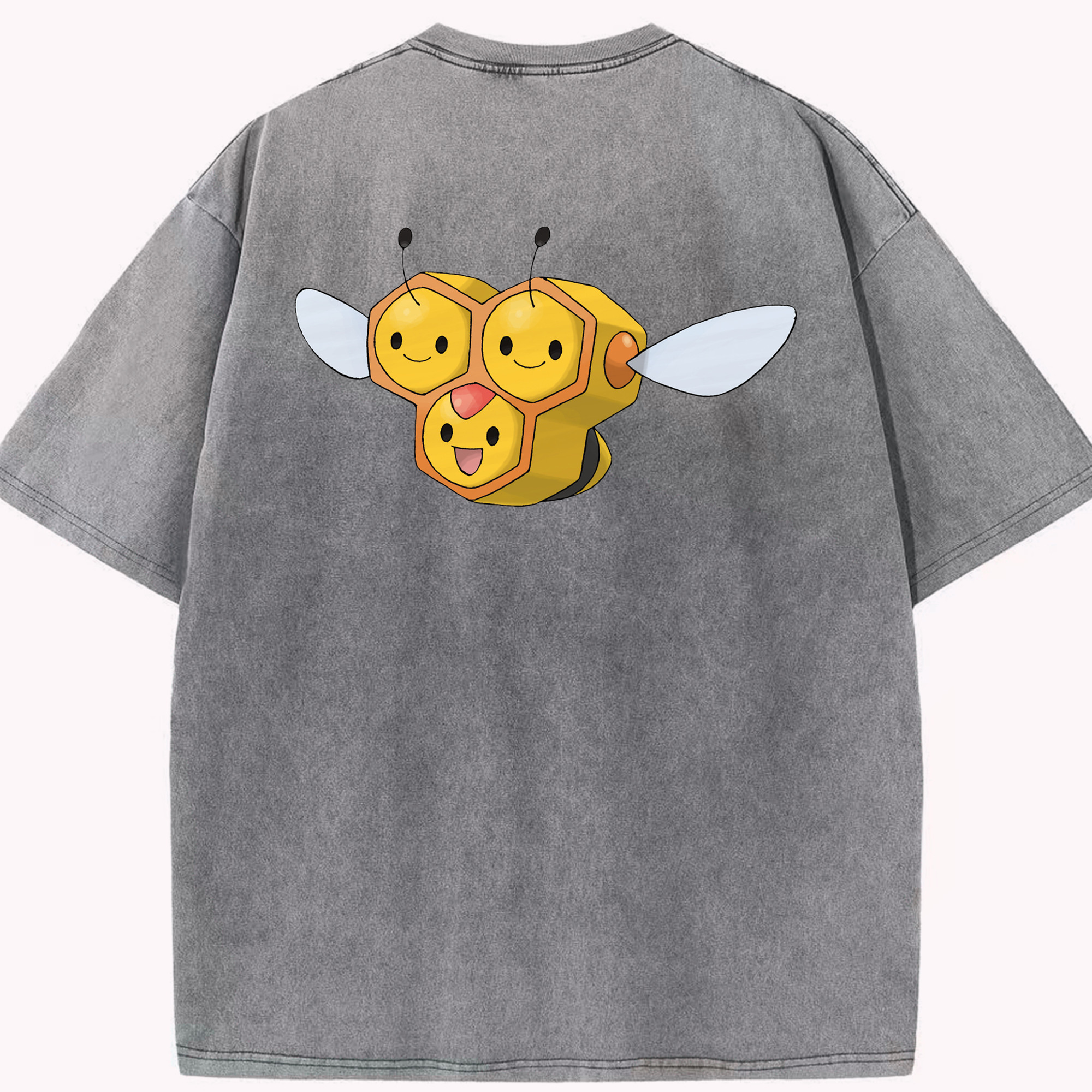 （画像用） ポケットモンスター Pokémon 綿100% ヴィンテージ風 半袖Tシャツ（背面プリント）