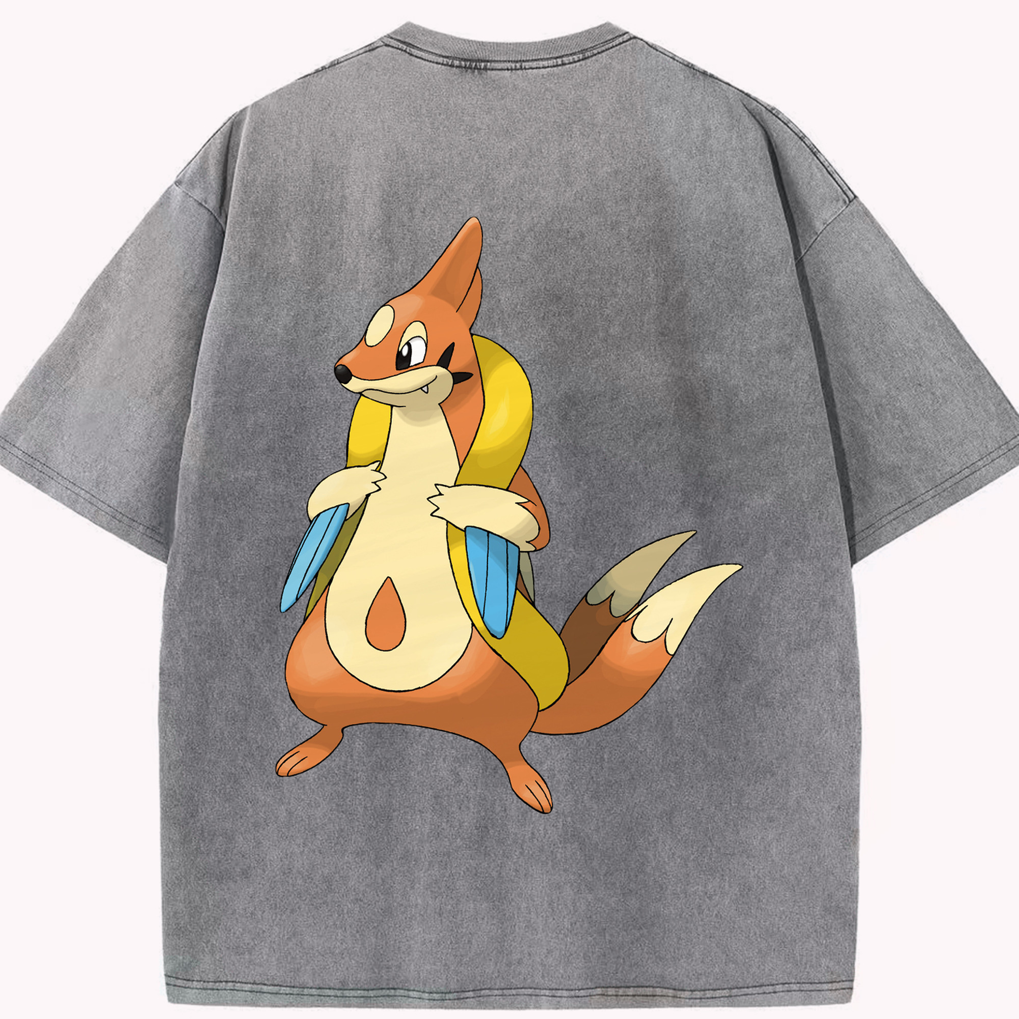（画像用） ポケットモンスター Pokémon 綿100% ヴィンテージ風 半袖Tシャツ（背面プリント）
