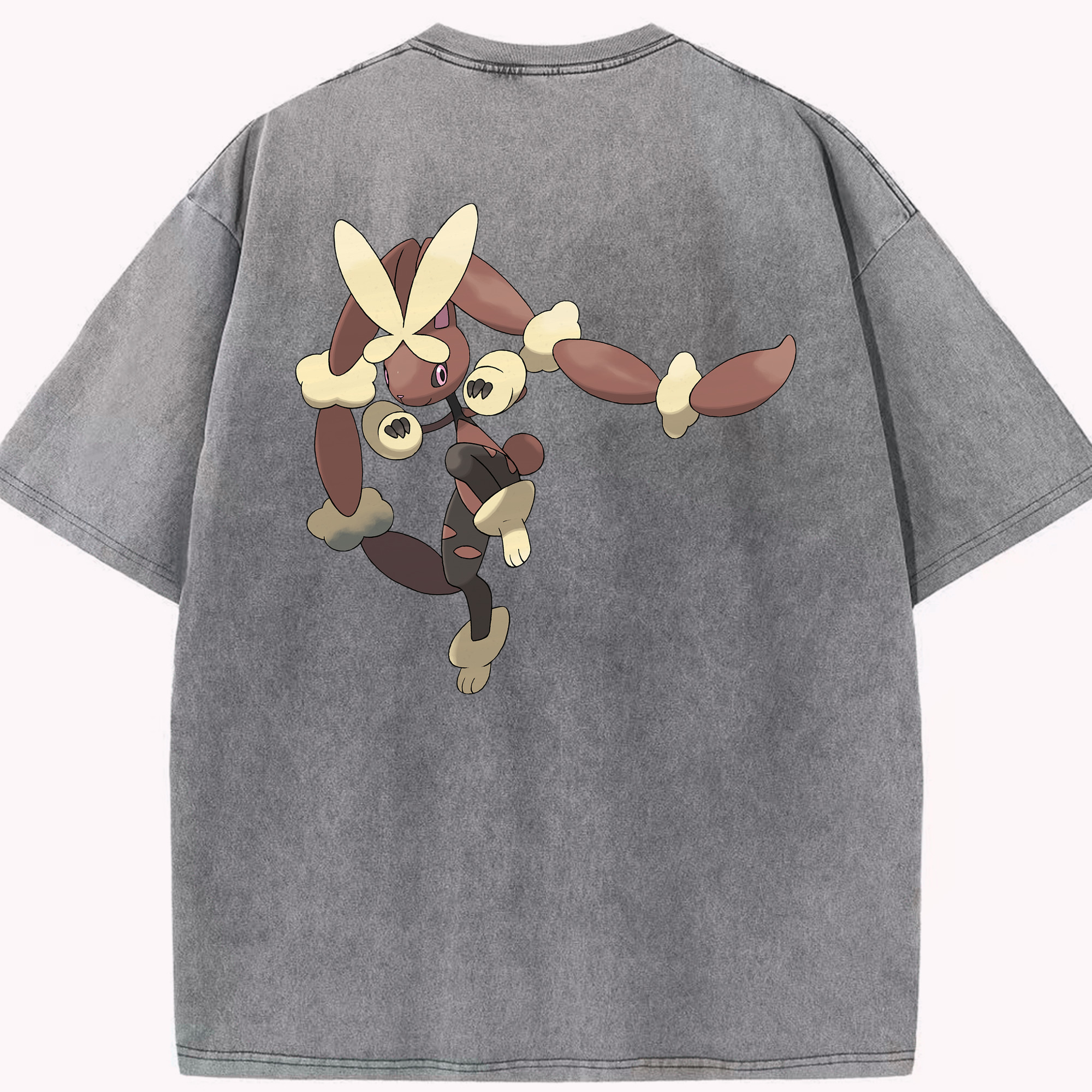 （画像用） ポケットモンスター Pokémon 綿100% ヴィンテージ風 半袖Tシャツ（背面プリント）