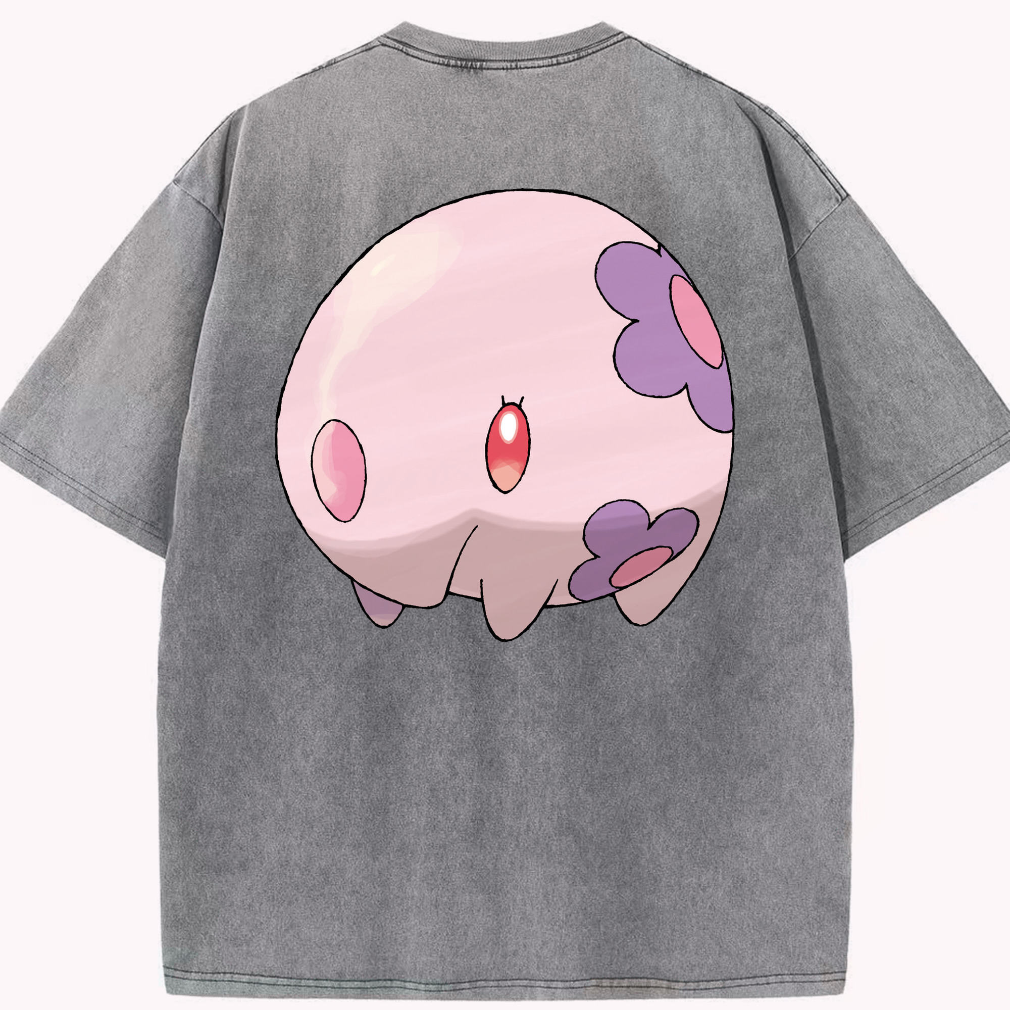 （画像用） ポケットモンスター Pokémon 綿100% ヴィンテージ風 半袖Tシャツ（背面プリント）