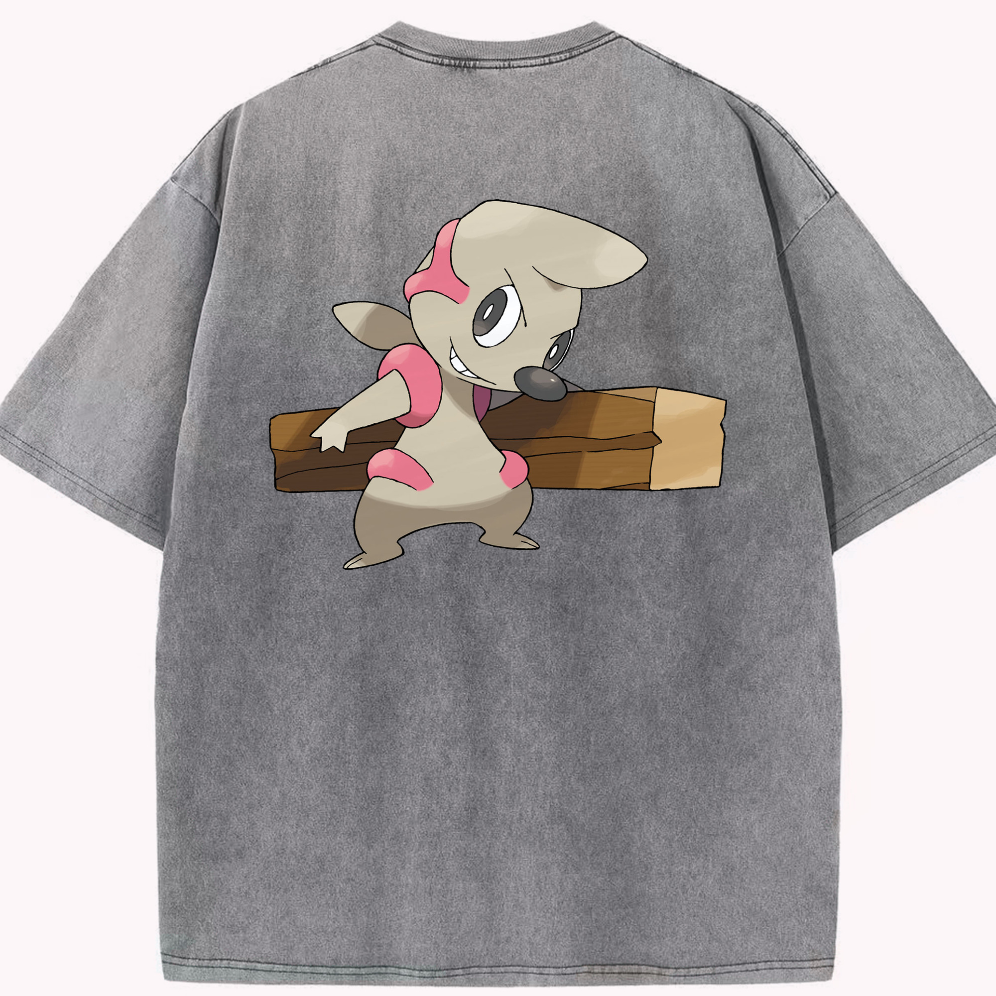 （画像用） ポケットモンスター Pokémon 綿100% ヴィンテージ風 半袖Tシャツ（背面プリント）