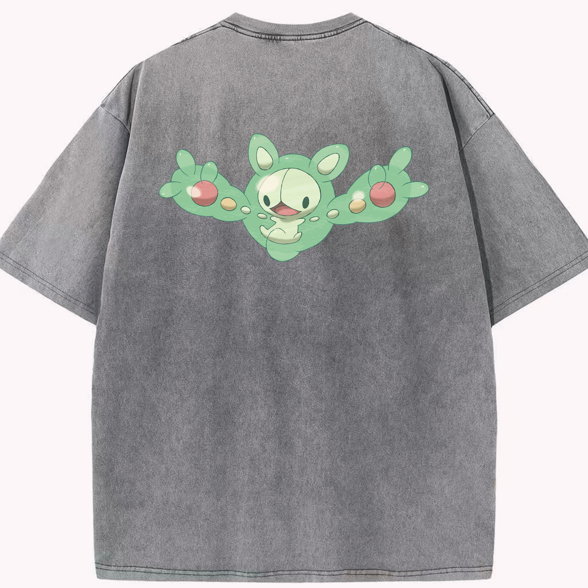 （画像用） ポケットモンスター Pokémon 綿100% ヴィンテージ風 半袖Tシャツ（背面プリント）
