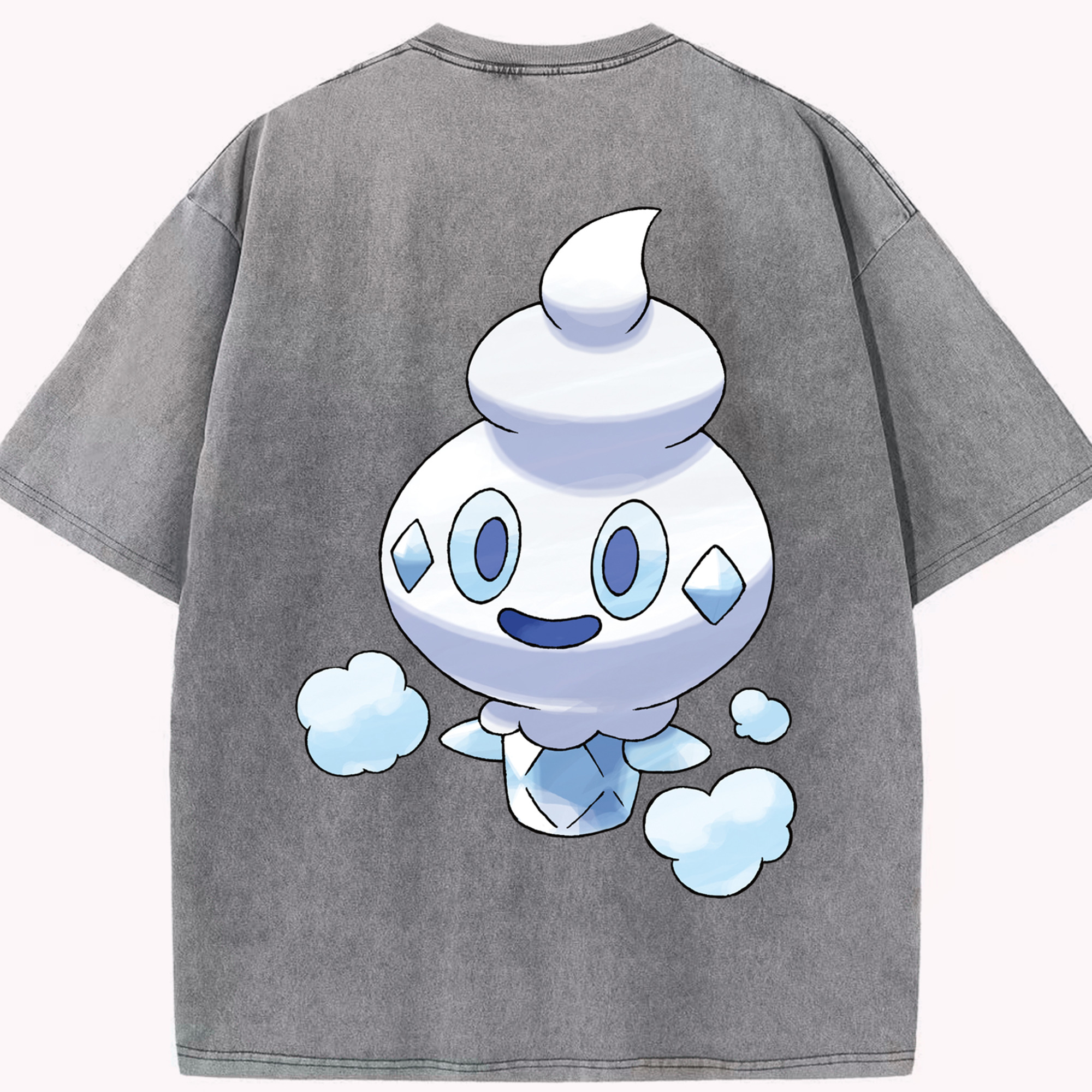 （画像用） ポケットモンスター Pokémon 綿100% ヴィンテージ風 半袖Tシャツ（背面プリント）