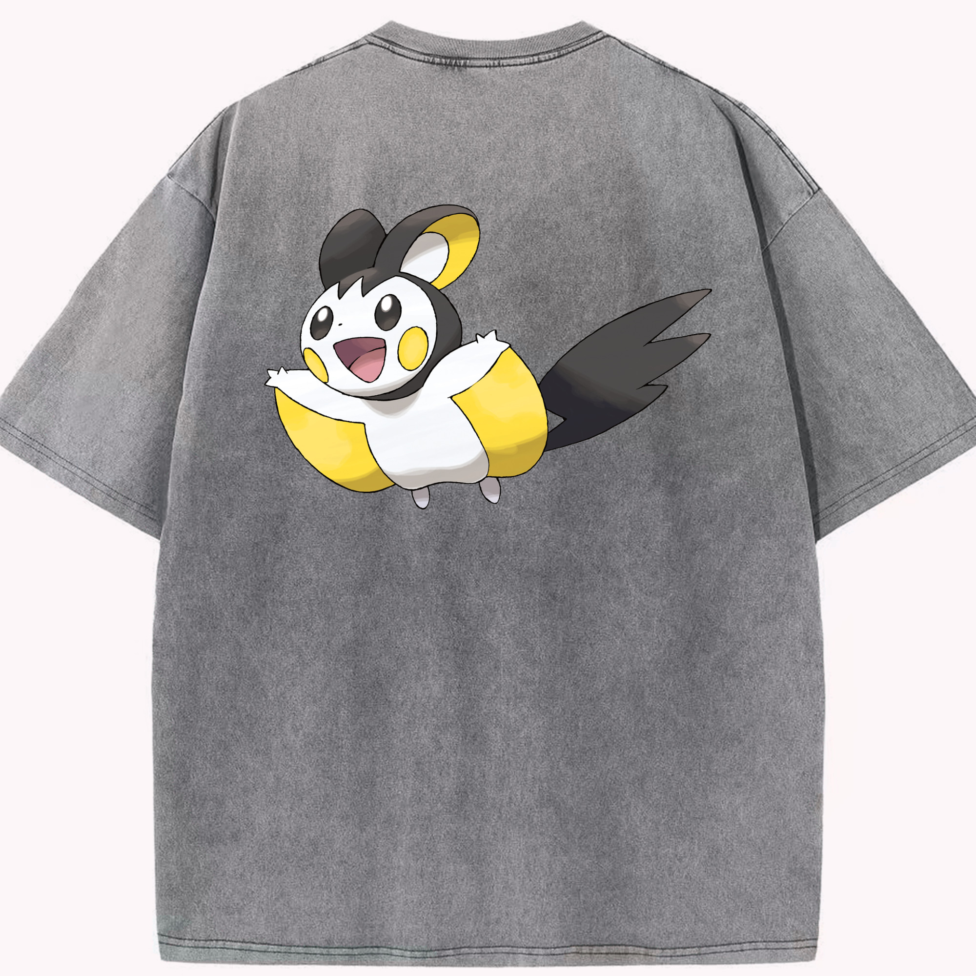 （画像用） ポケットモンスター Pokémon 綿100% ヴィンテージ風 半袖Tシャツ（背面プリント）