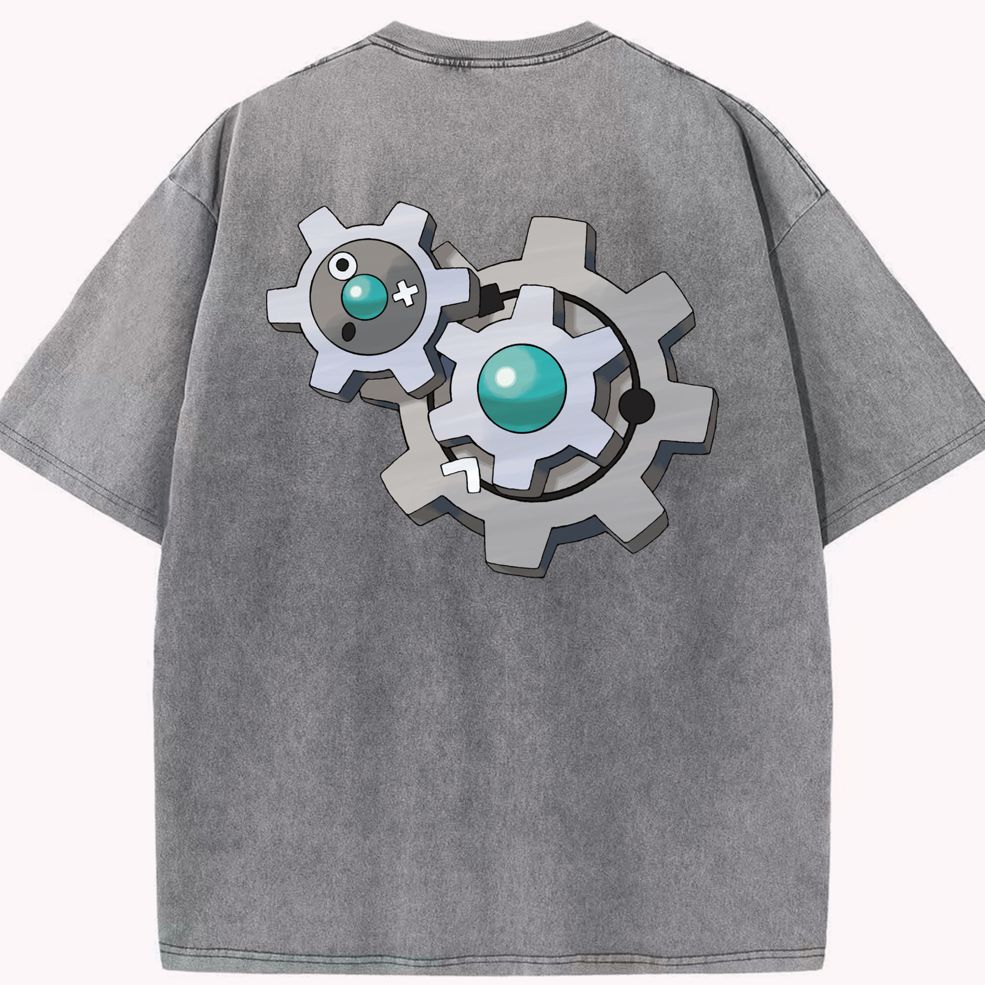 （画像用） ポケットモンスター Pokémon 綿100% ヴィンテージ風 半袖Tシャツ（背面プリント）