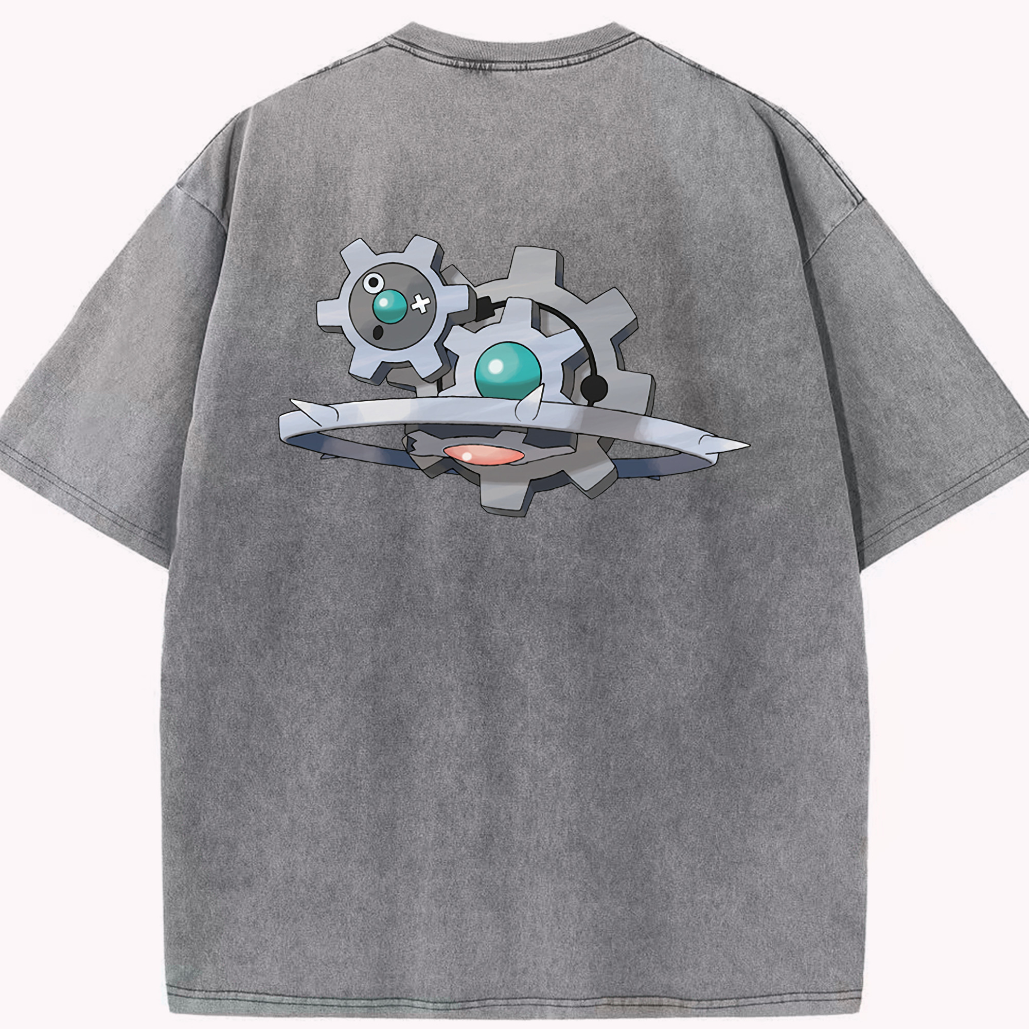（画像用） ポケットモンスター Pokémon 綿100% ヴィンテージ風 半袖Tシャツ（背面プリント）