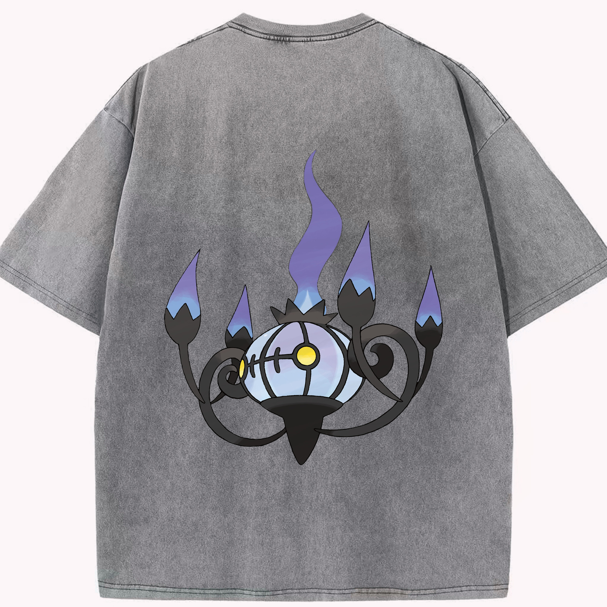 （画像用） ポケットモンスター Pokémon 綿100% ヴィンテージ風 半袖Tシャツ（背面プリント）