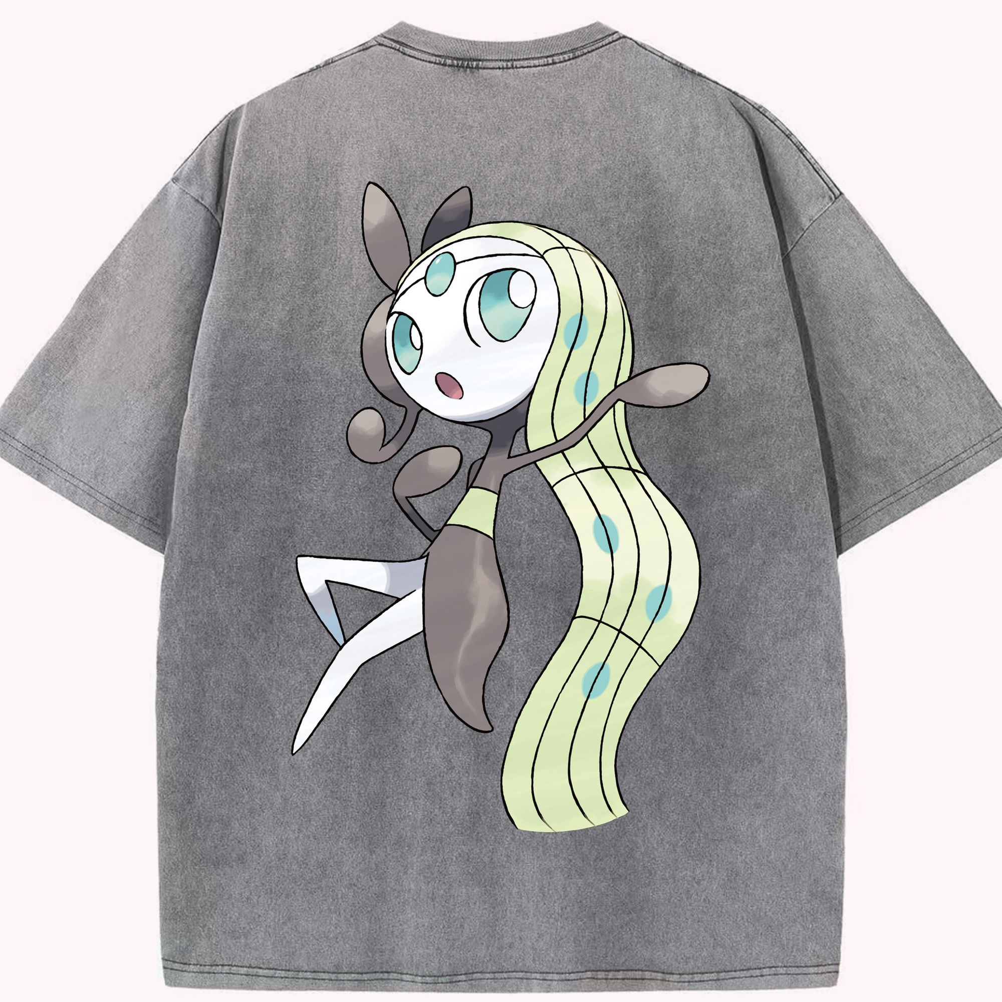 （画像用） ポケットモンスター Pokémon 綿100% ヴィンテージ風 半袖Tシャツ（背面プリント）