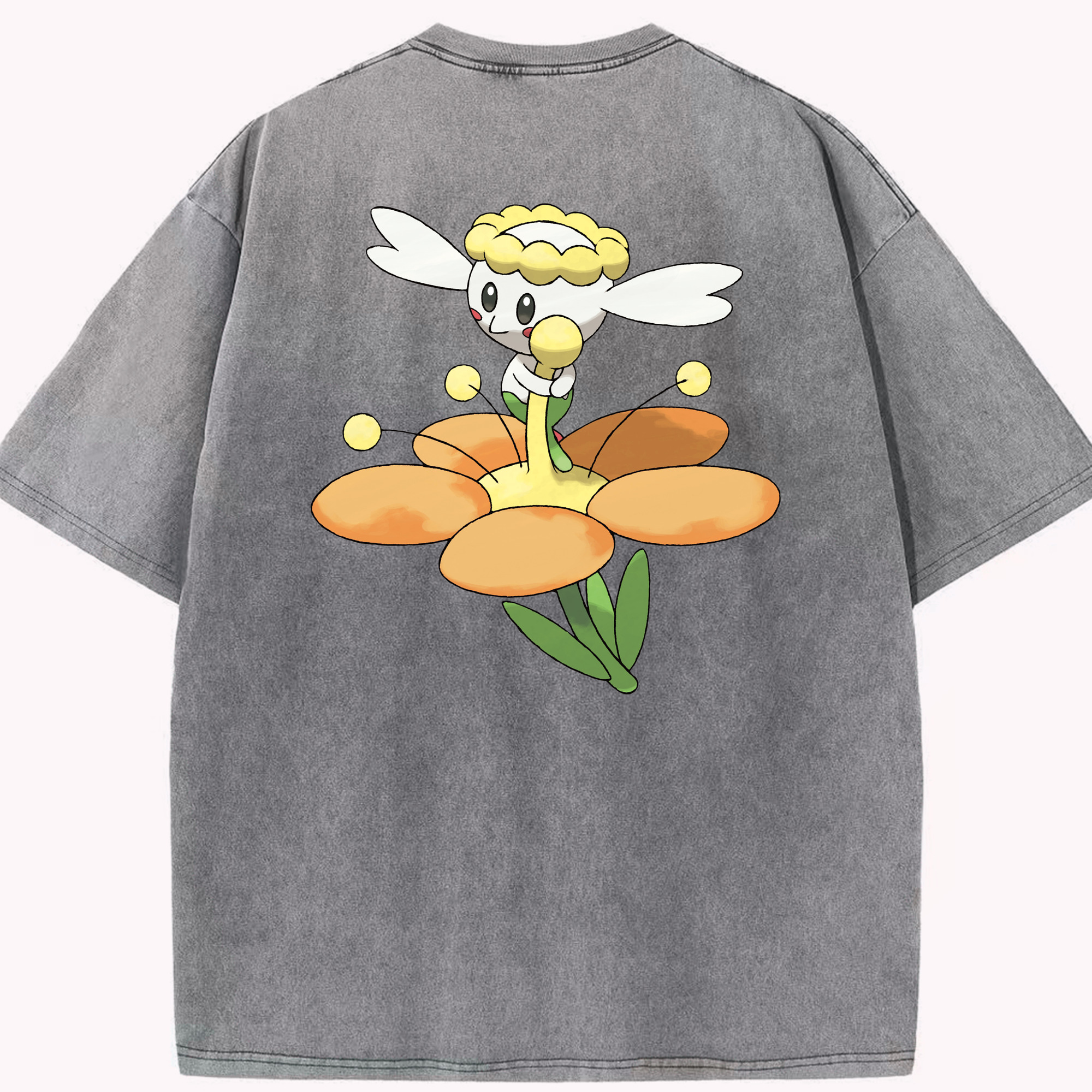 （画像用） ポケットモンスター Pokémon 綿100% ヴィンテージ風 半袖Tシャツ（背面プリント）
