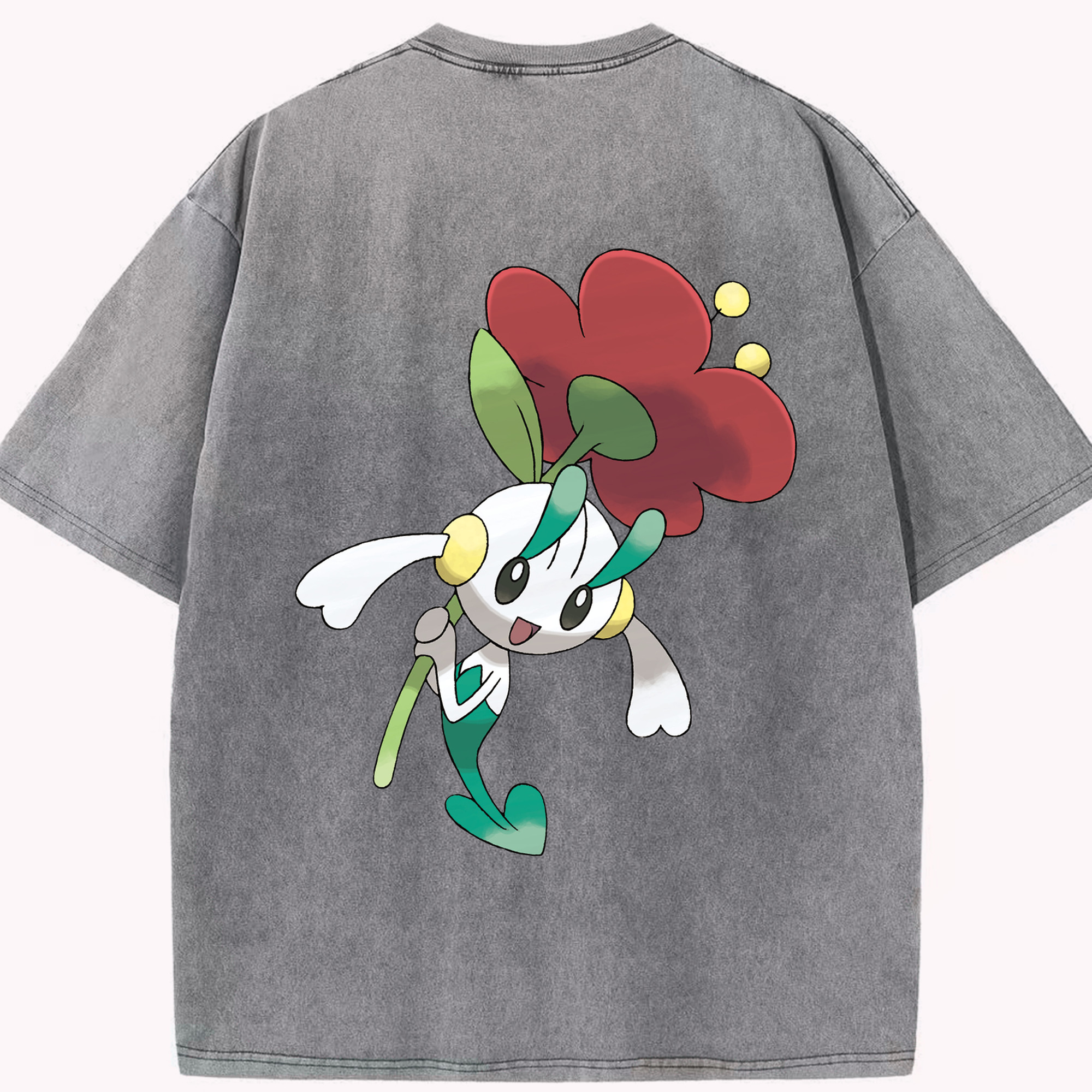 （画像用） ポケットモンスター Pokémon 綿100% ヴィンテージ風 半袖Tシャツ（背面プリント）