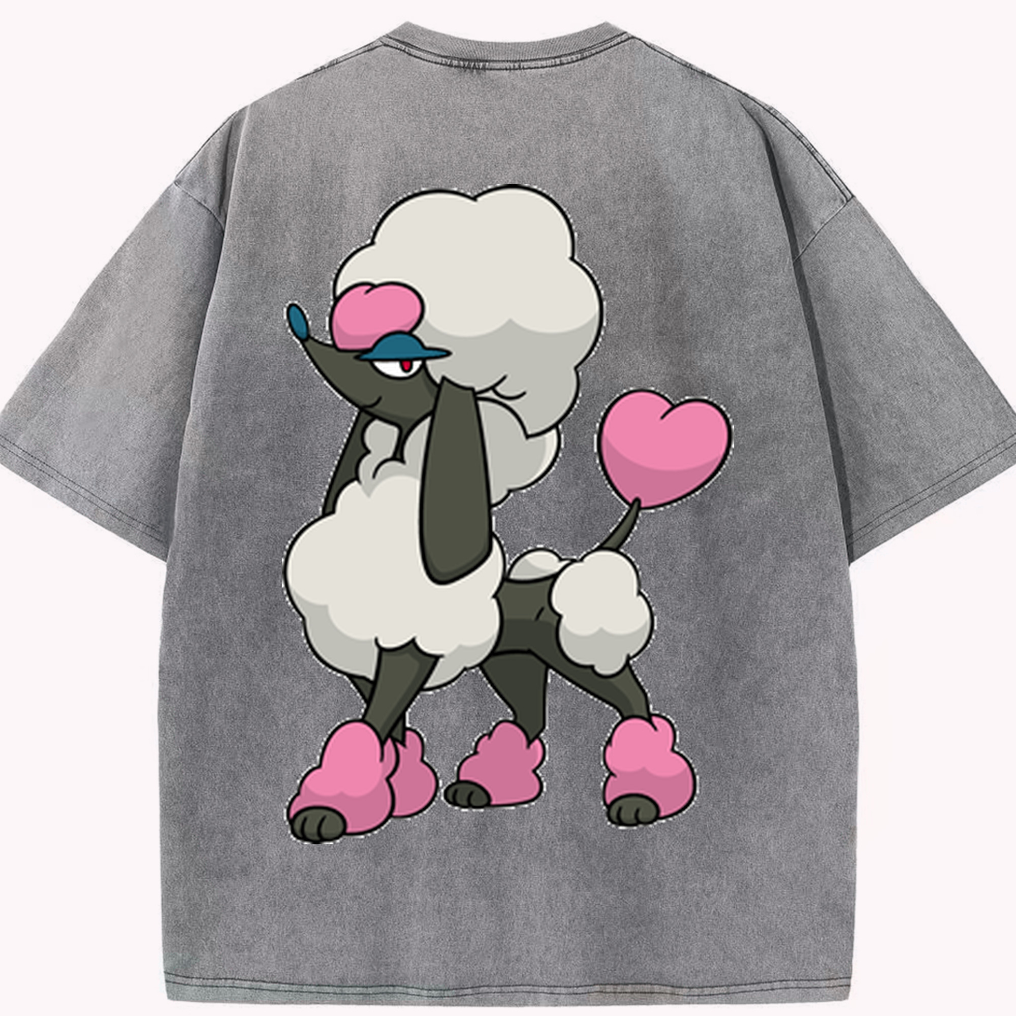 （画像用） ポケットモンスター Pokémon 綿100% ヴィンテージ風 半袖Tシャツ（背面プリント）