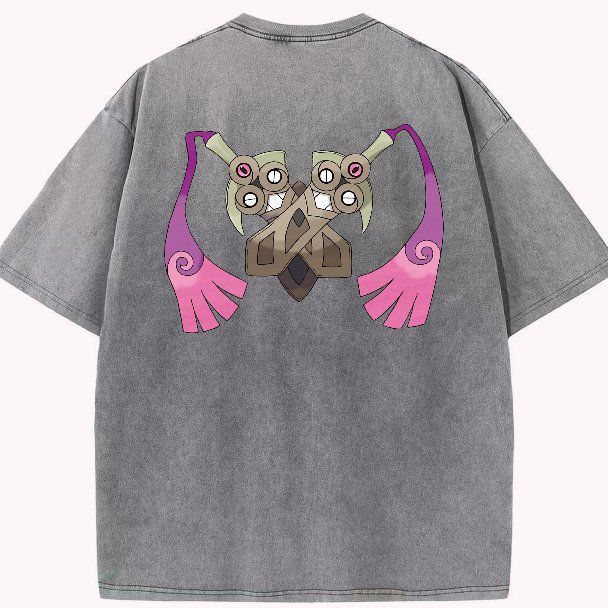 （画像用） ポケットモンスター Pokémon 綿100% ヴィンテージ風 半袖Tシャツ（背面プリント）