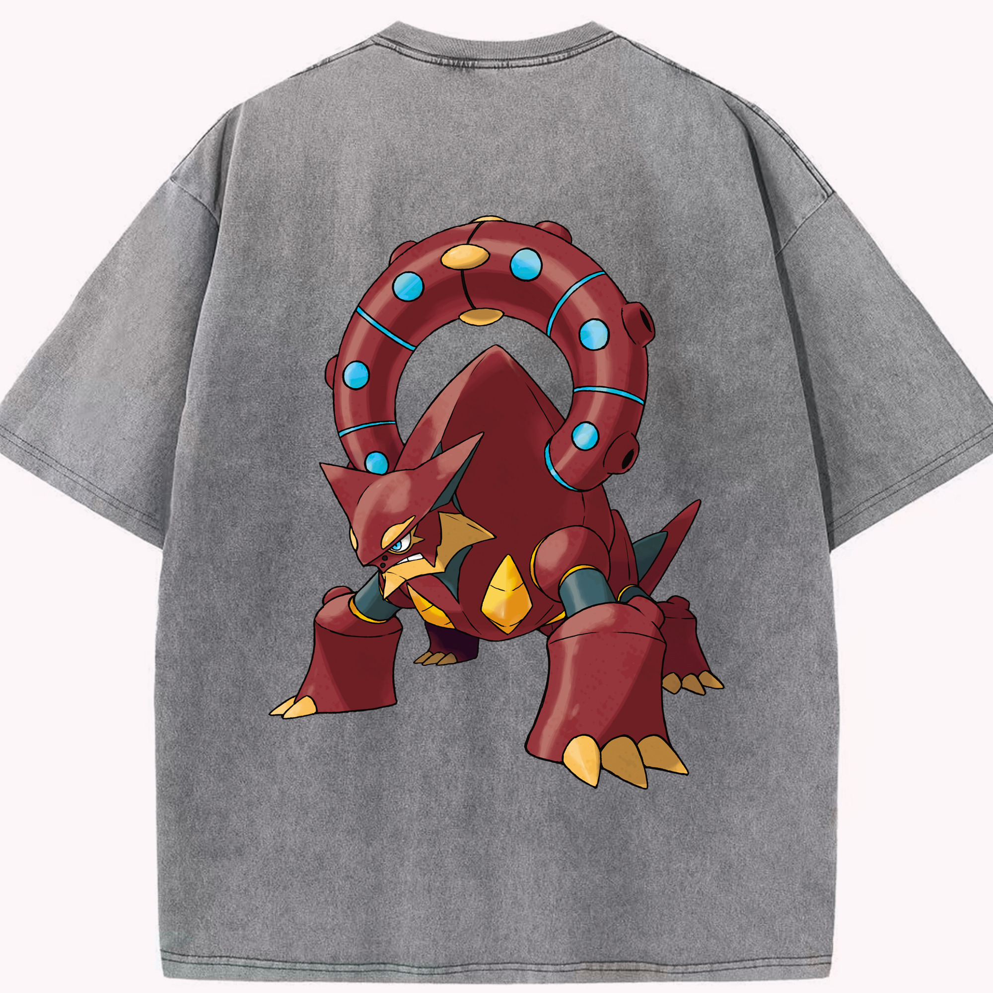 （画像用） ポケットモンスター Pokémon 綿100% ヴィンテージ風 半袖Tシャツ（背面プリント）