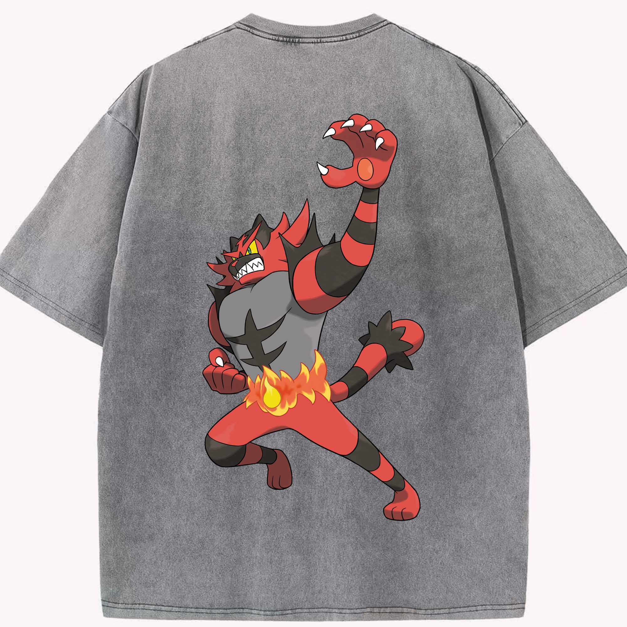 （画像用） ポケットモンスター Pokémon 綿100% ヴィンテージ風 半袖Tシャツ（背面プリント）