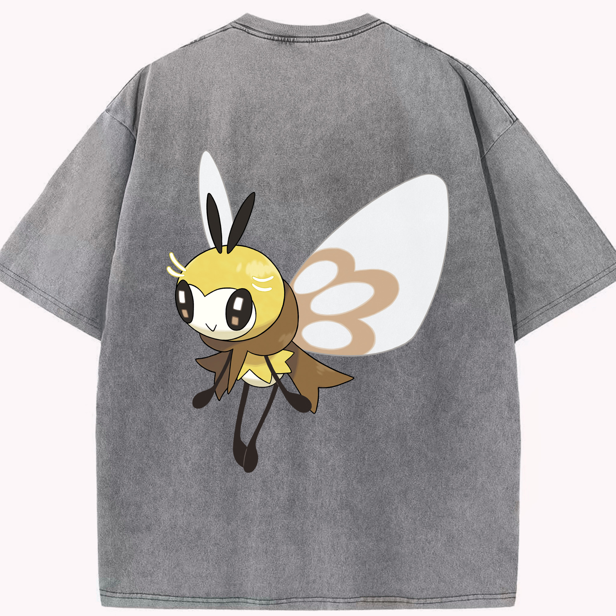 （画像用） ポケットモンスター Pokémon 綿100% ヴィンテージ風 半袖Tシャツ（背面プリント）