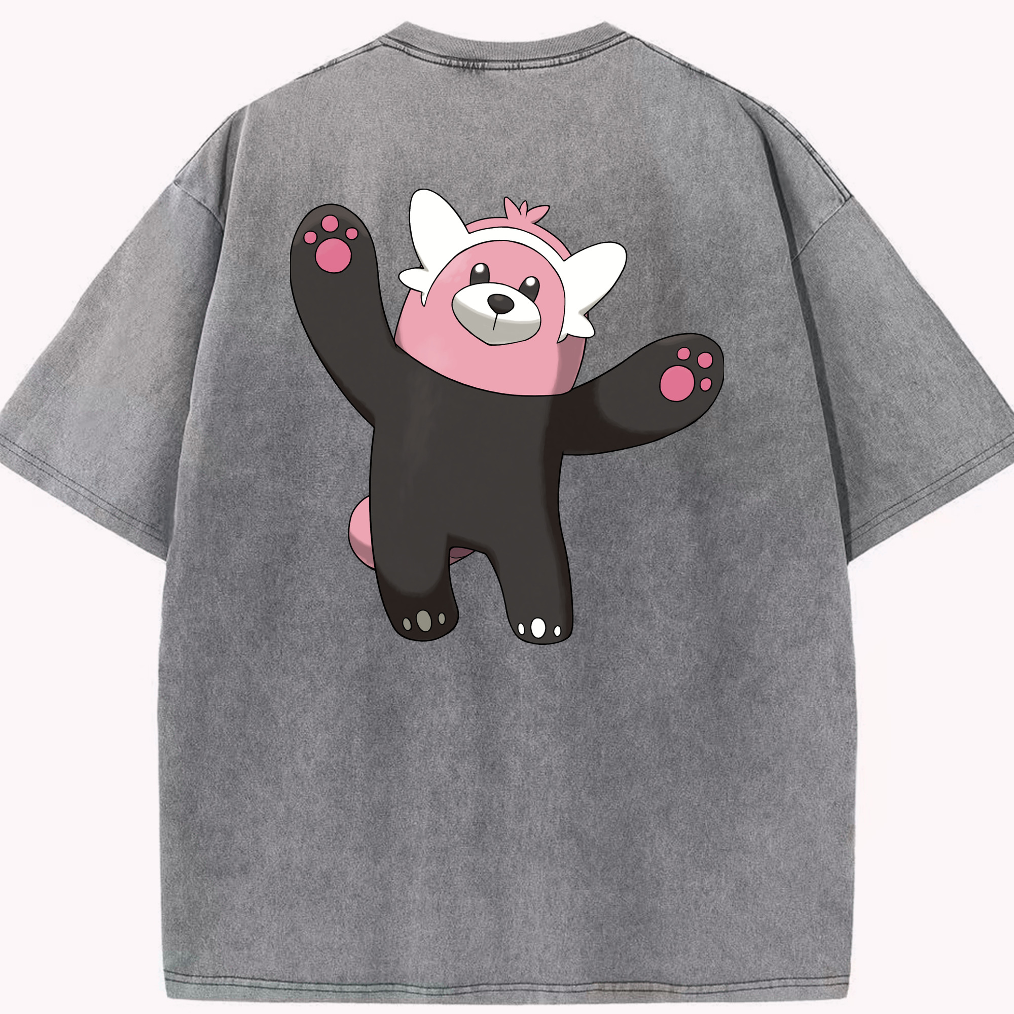 （画像用） ポケットモンスター Pokémon 綿100% ヴィンテージ風 半袖Tシャツ（背面プリント）