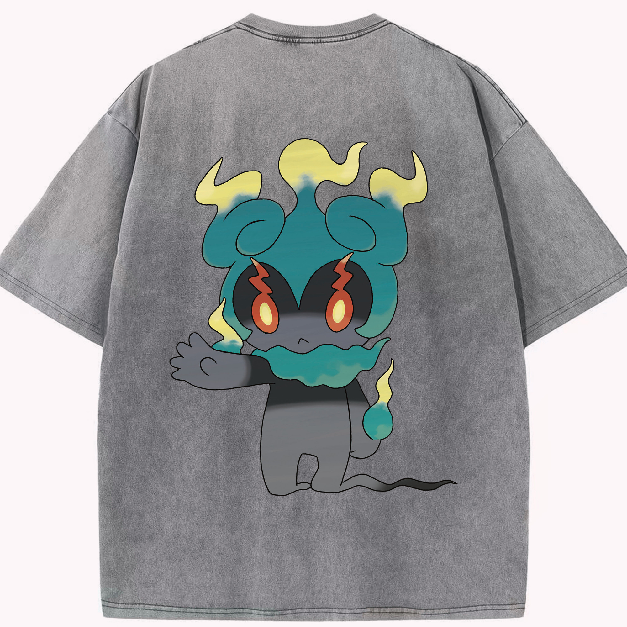 （画像用） ポケットモンスター Pokémon 綿100% ヴィンテージ風 半袖Tシャツ（背面プリント）