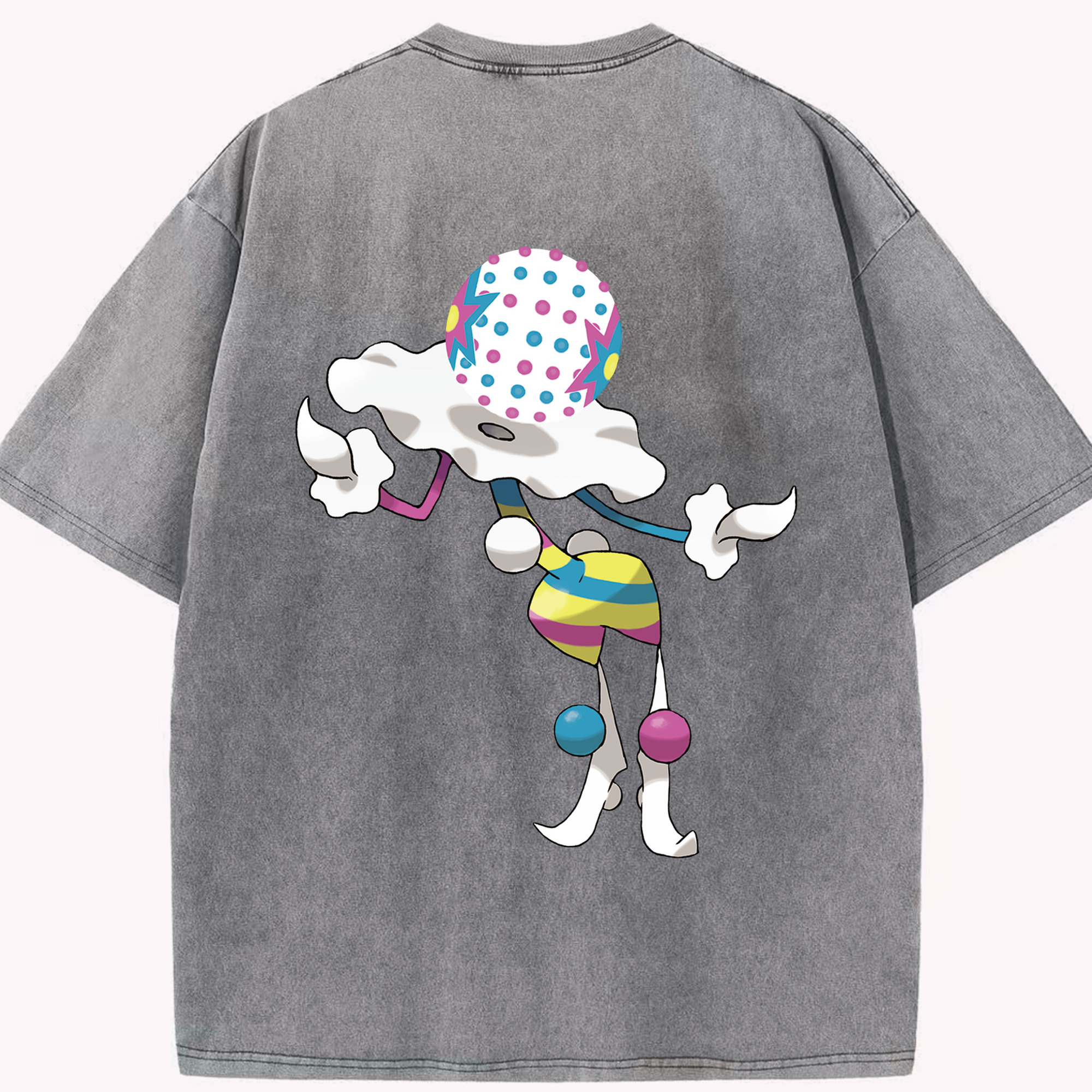 （画像用） ポケットモンスター Pokémon 綿100% ヴィンテージ風 半袖Tシャツ（背面プリント）