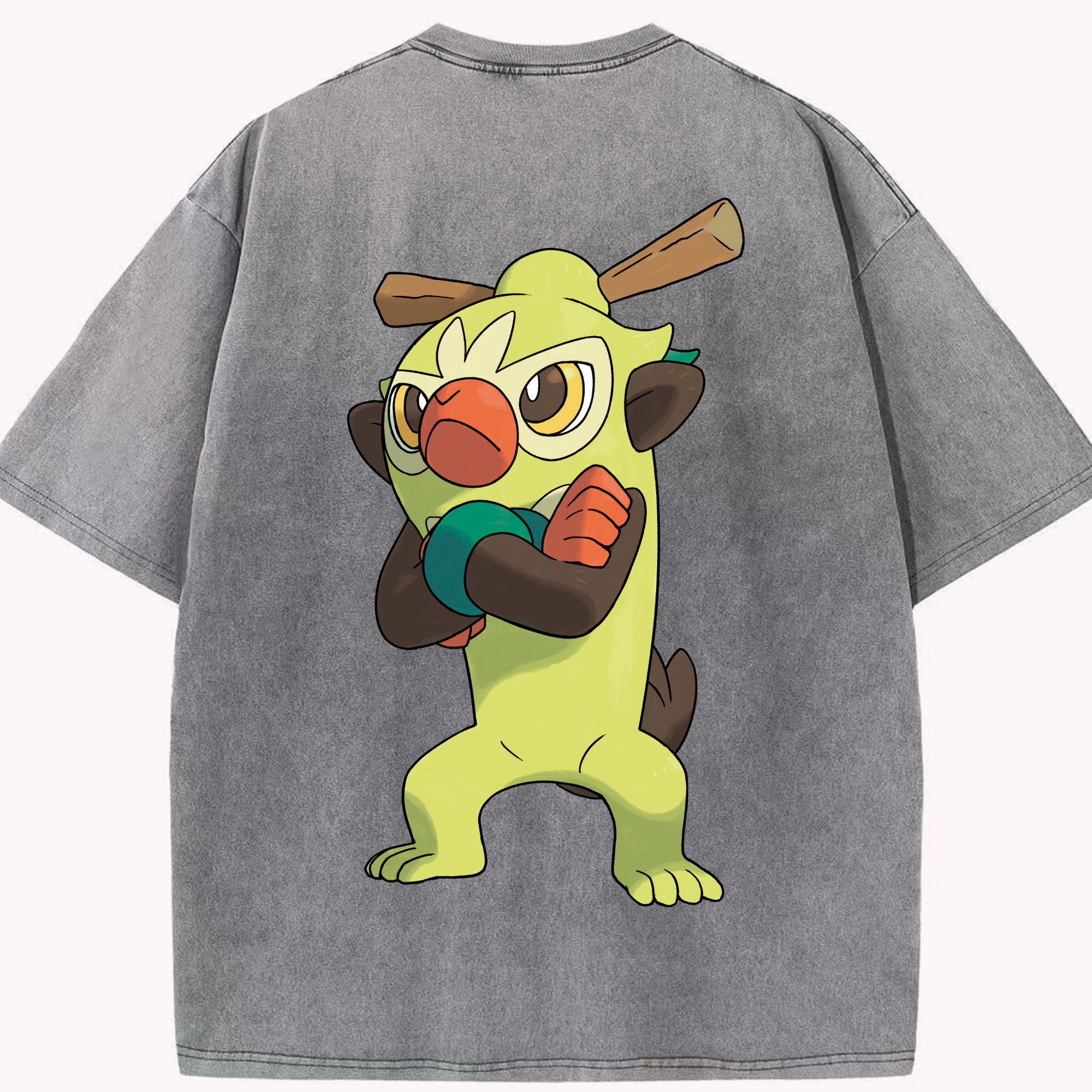 （画像用） ポケットモンスター Pokémon 綿100% ヴィンテージ風 半袖Tシャツ（背面プリント）