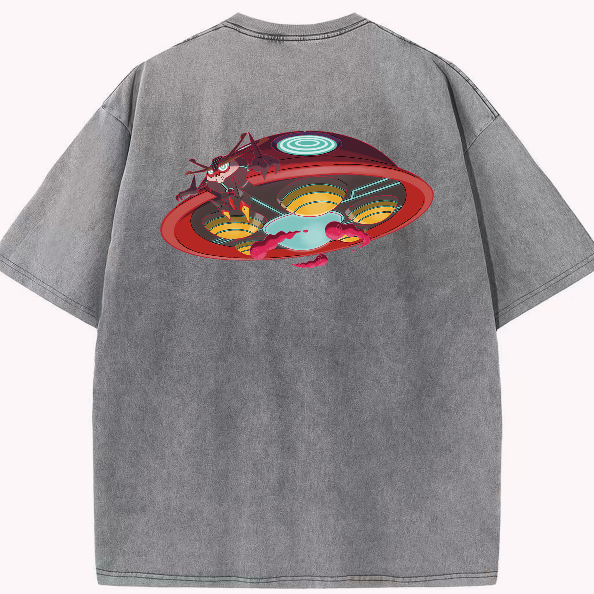 （画像用） ポケットモンスター Pokémon 綿100% ヴィンテージ風 半袖Tシャツ（背面プリント）