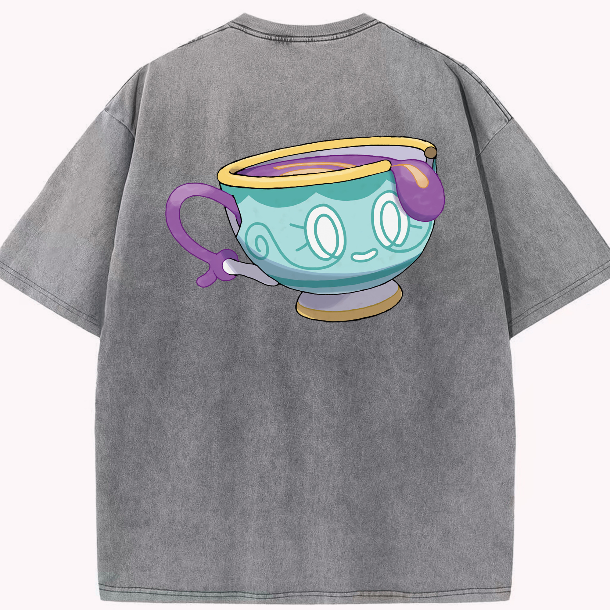 （画像用） ポケットモンスター Pokémon 綿100% ヴィンテージ風 半袖Tシャツ（背面プリント）