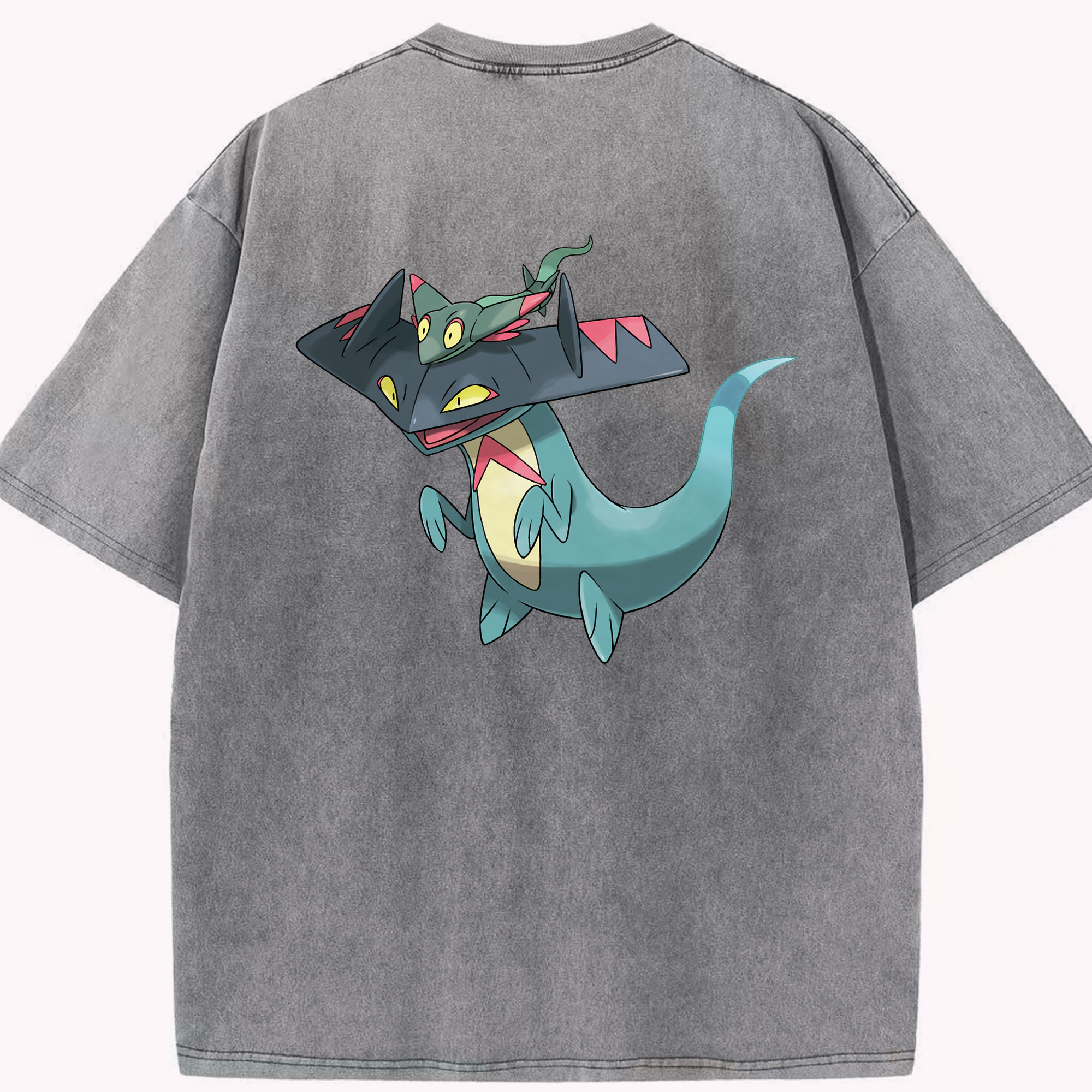 （画像用） ポケットモンスター Pokémon 綿100% ヴィンテージ風 半袖Tシャツ（背面プリント）